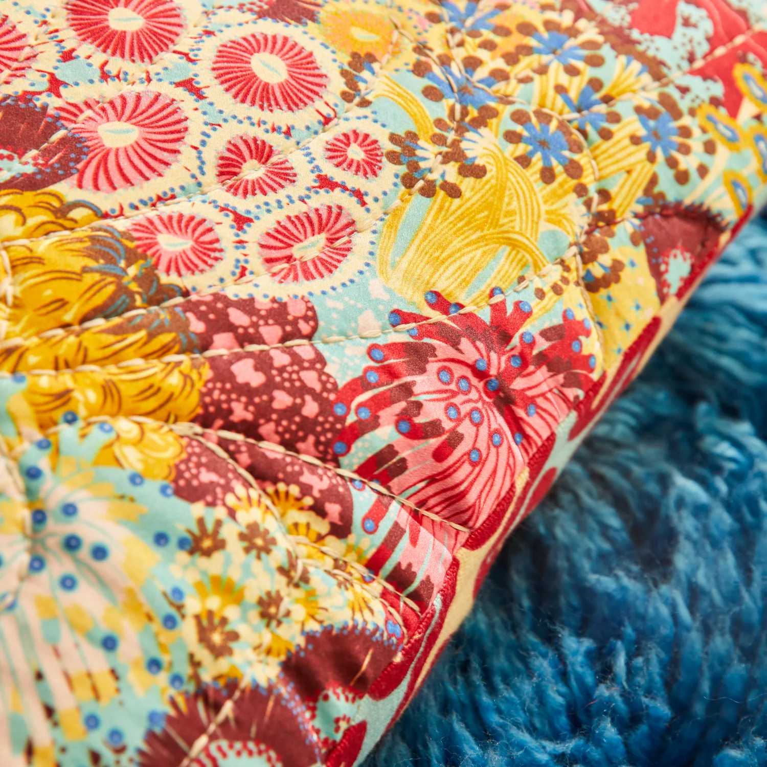 Cora Quilted Cushion - Pearl - Image 3