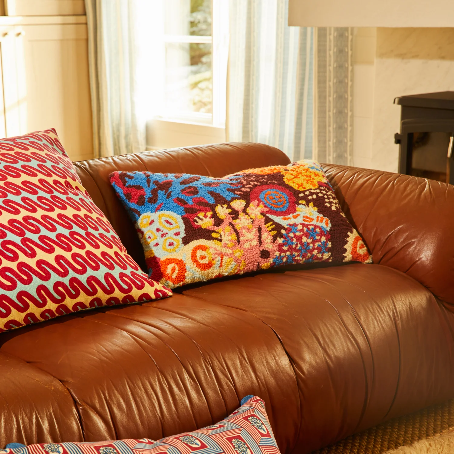 Coralie Punch Needle Cushion - Image 4