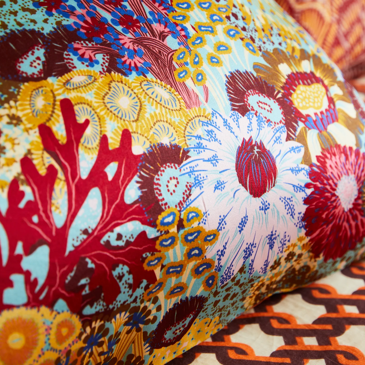 Coralie Silk Pillowcase - Cerulean - Image 3