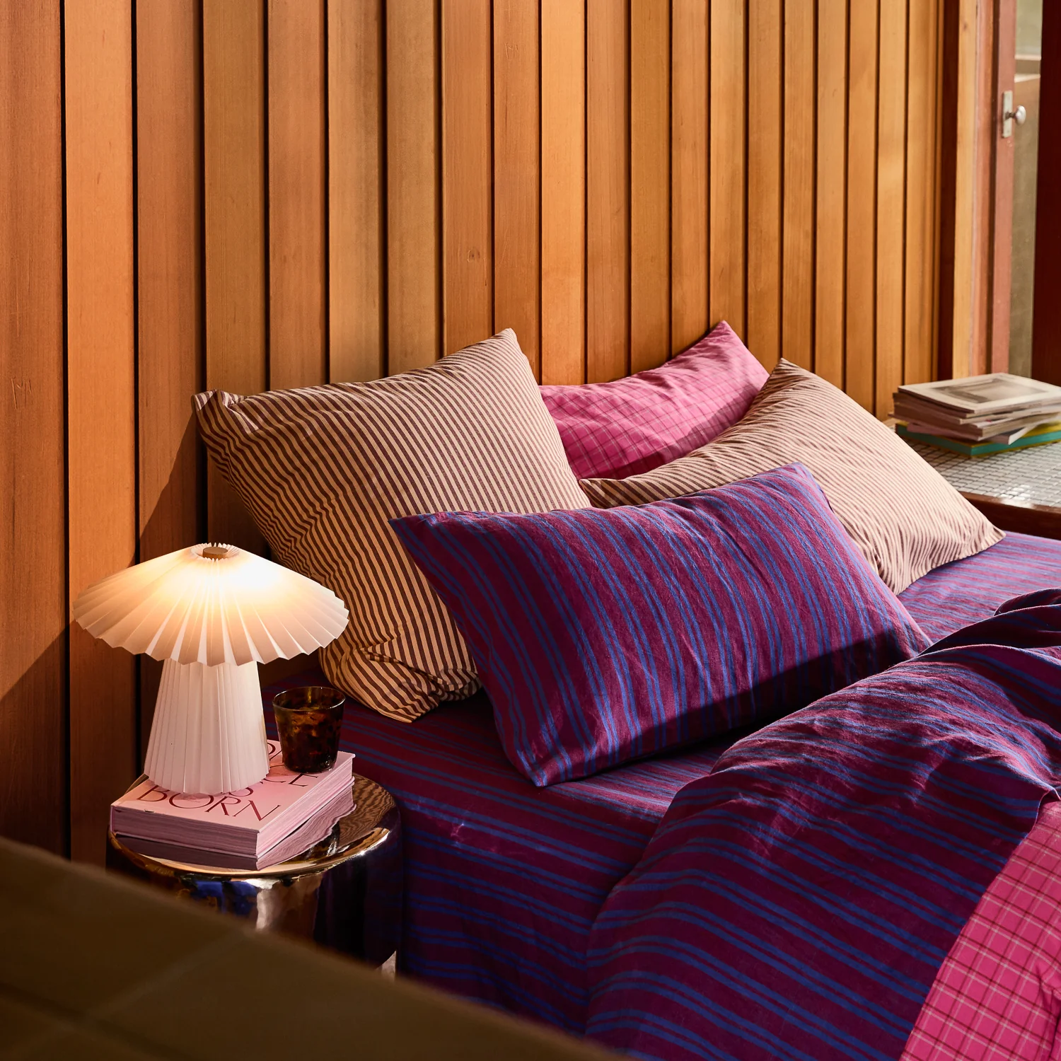 Cordell Cotton Euro Pillowcase Set - Rosewood - Image 3