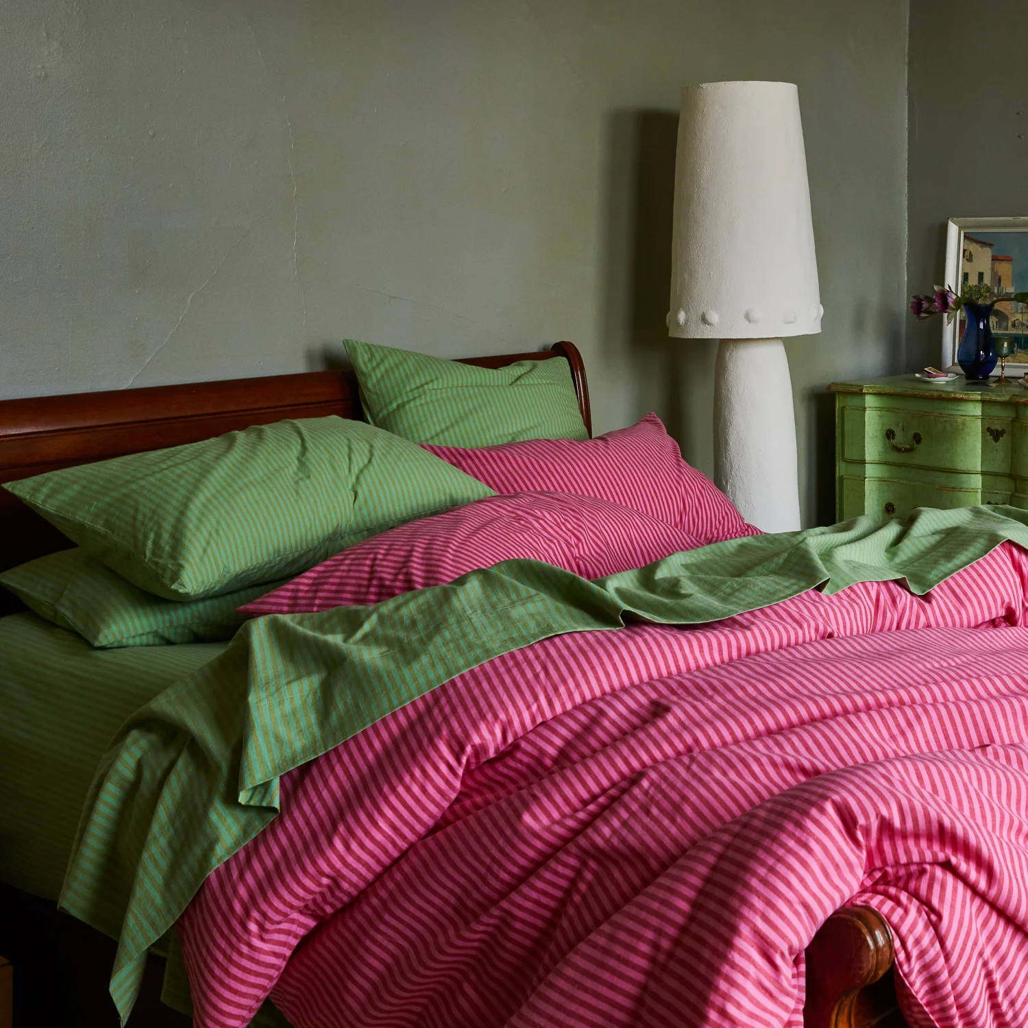 Cordell Cotton Pillowcase Set - Emerald - Image 5