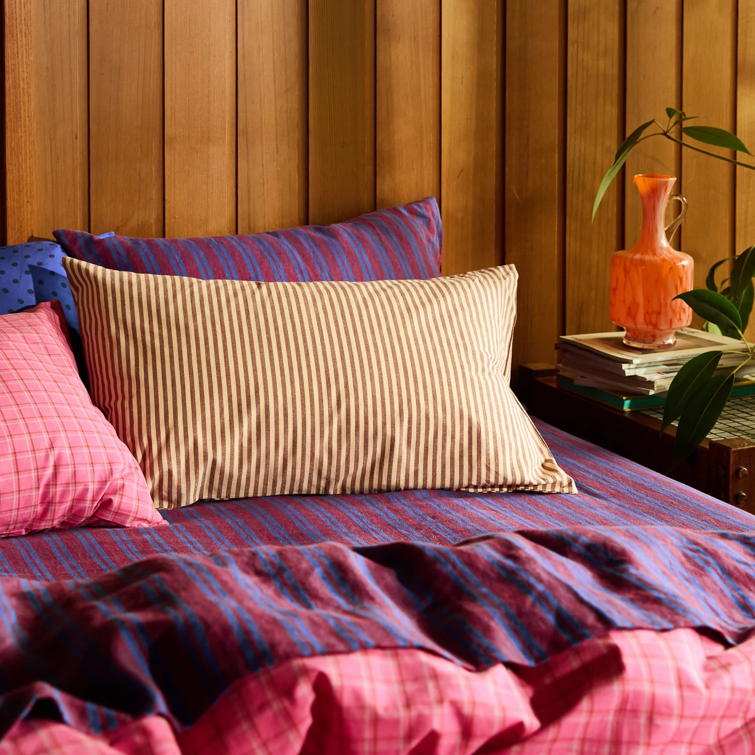 Cordell Cotton Pillowcase Set - Rosewood - Image 7
