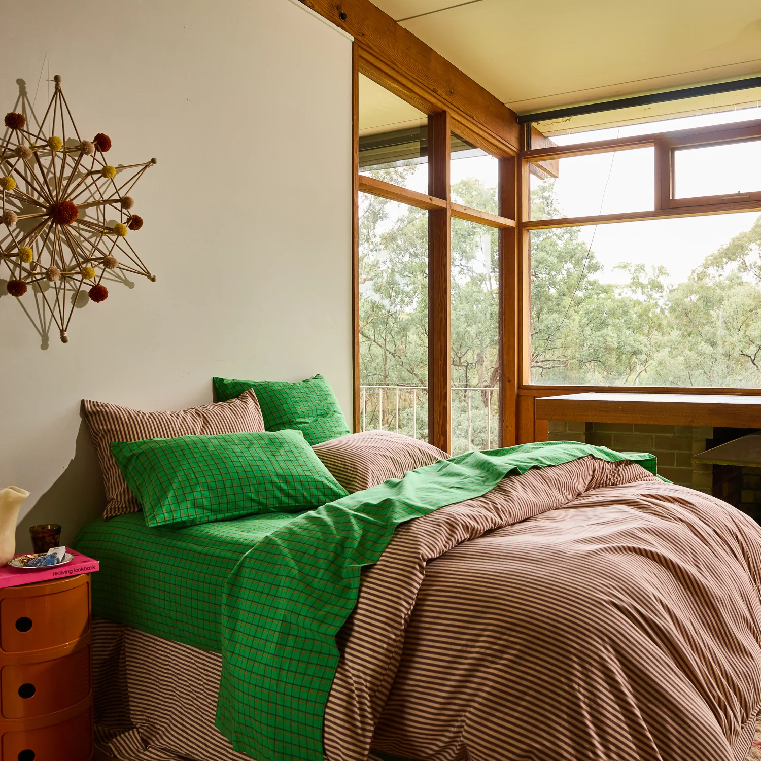 Cordell Cotton Quilt Cover - Rosewood - Image 3