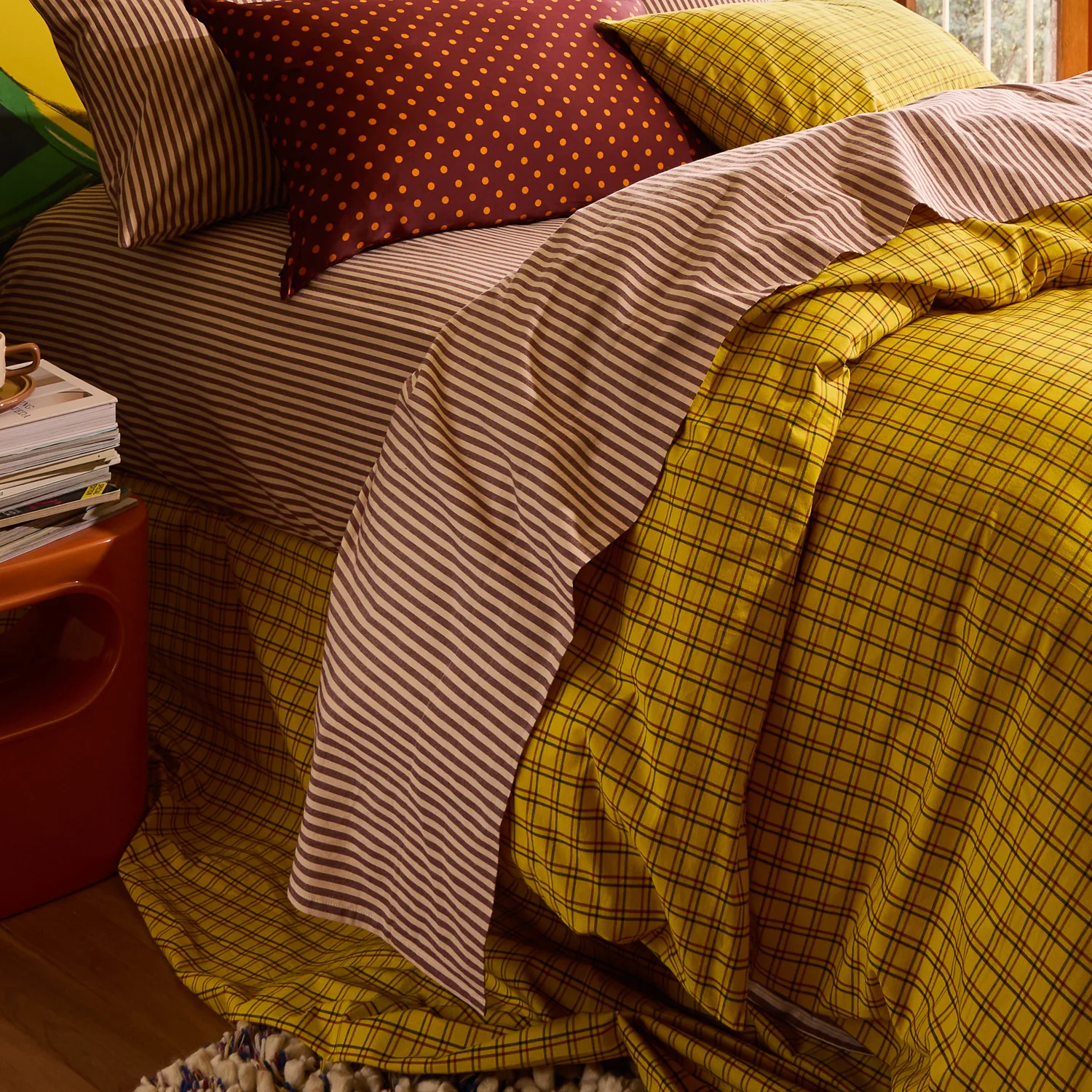 Cordell Cotton Sheets - Rosewood - Image 3