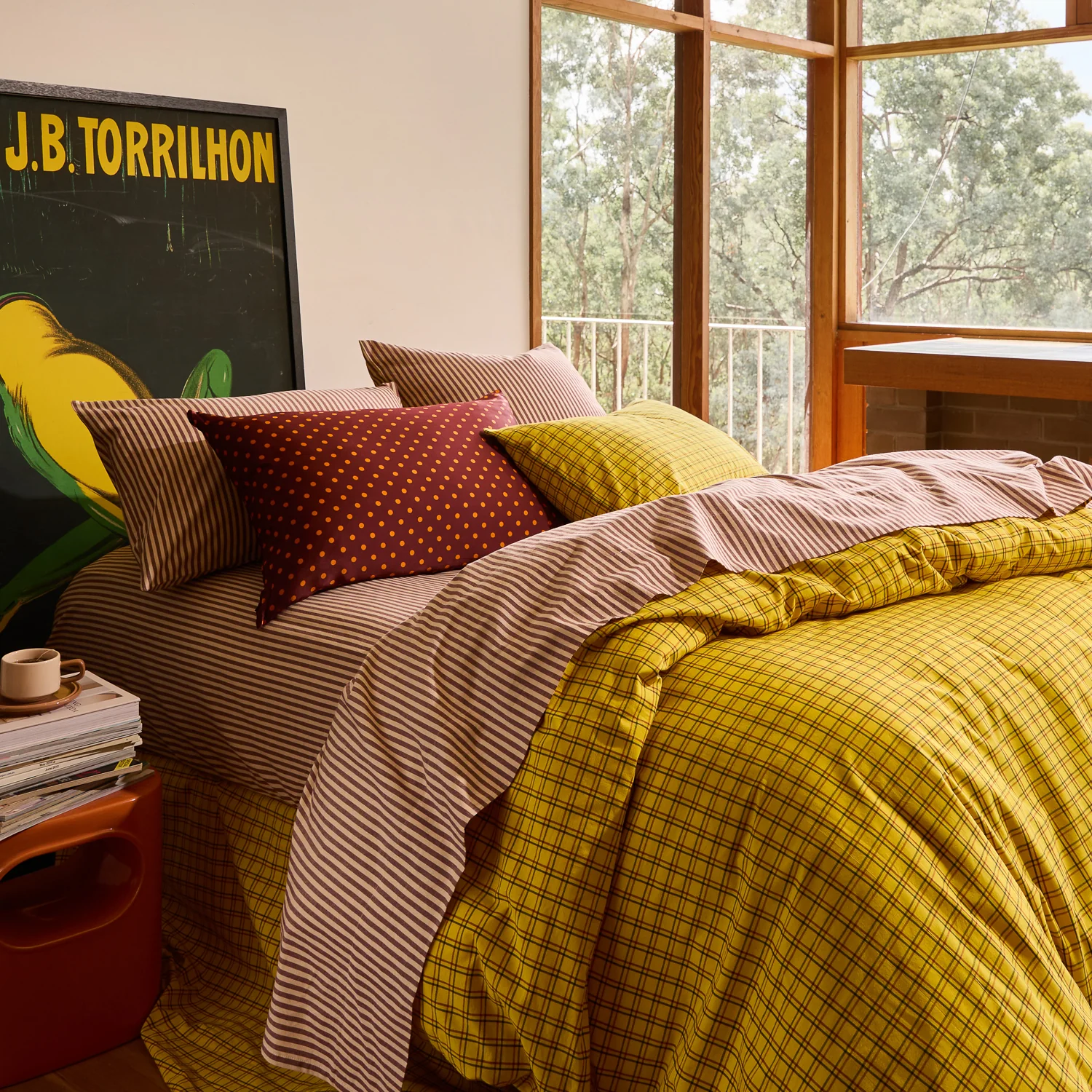Cordell Cotton Sheets - Rosewood - Image 8