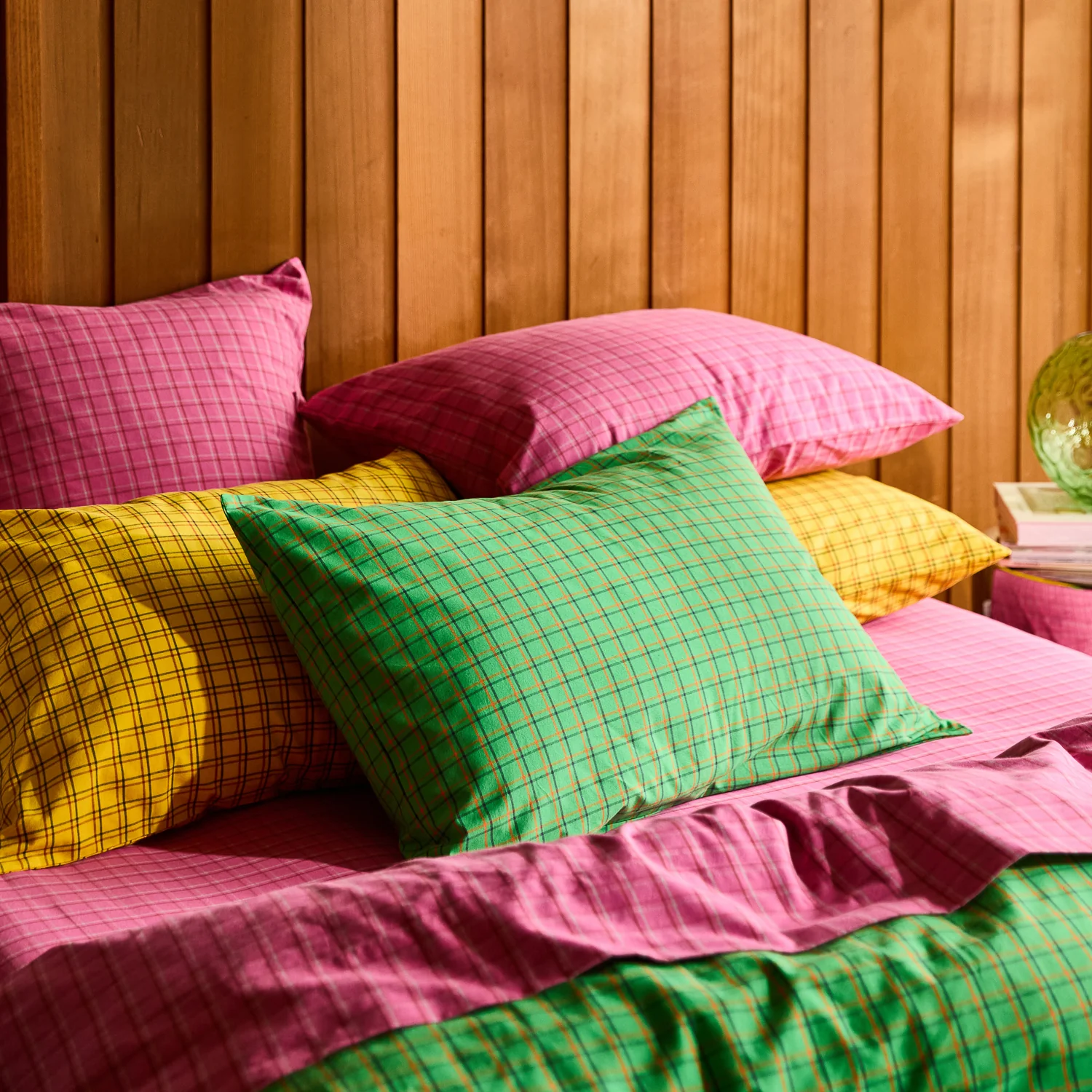 Cosmin Cotton Pillowcase Set - Spring Green - Image 6