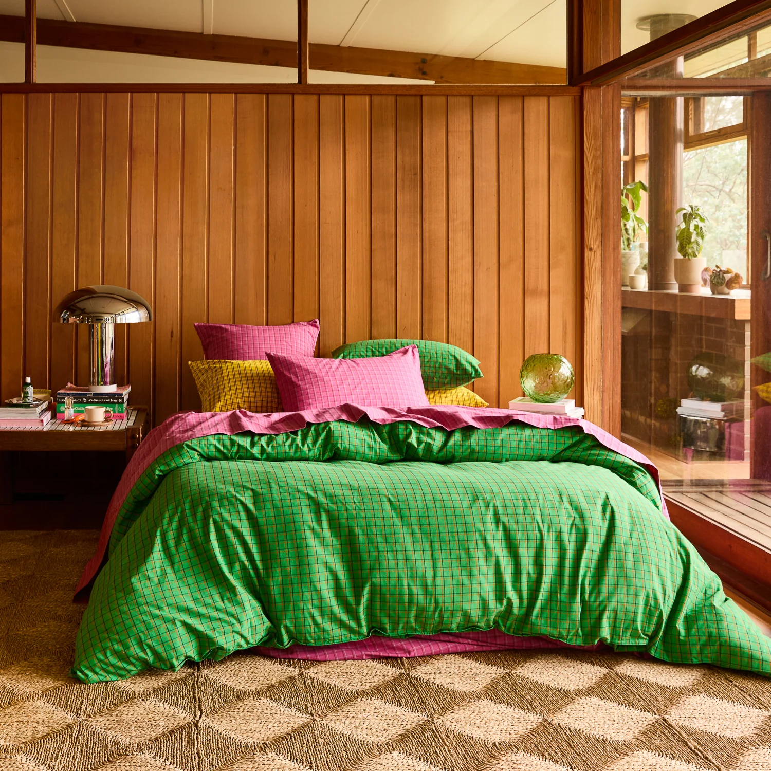 Cosmin Cotton Quilt Cover - Spring Green - Image 2