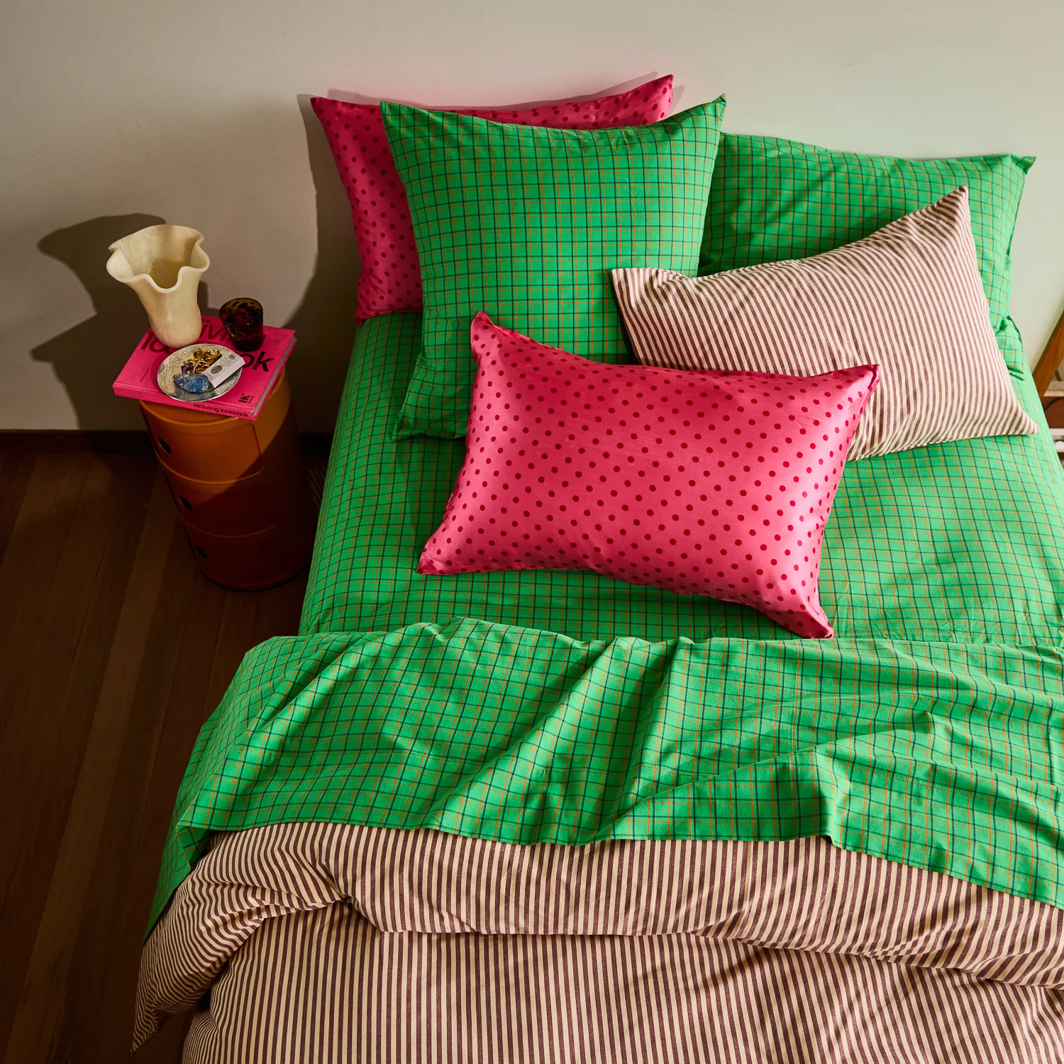 Cosmin Cotton Sheets - Spring Green - Image 2