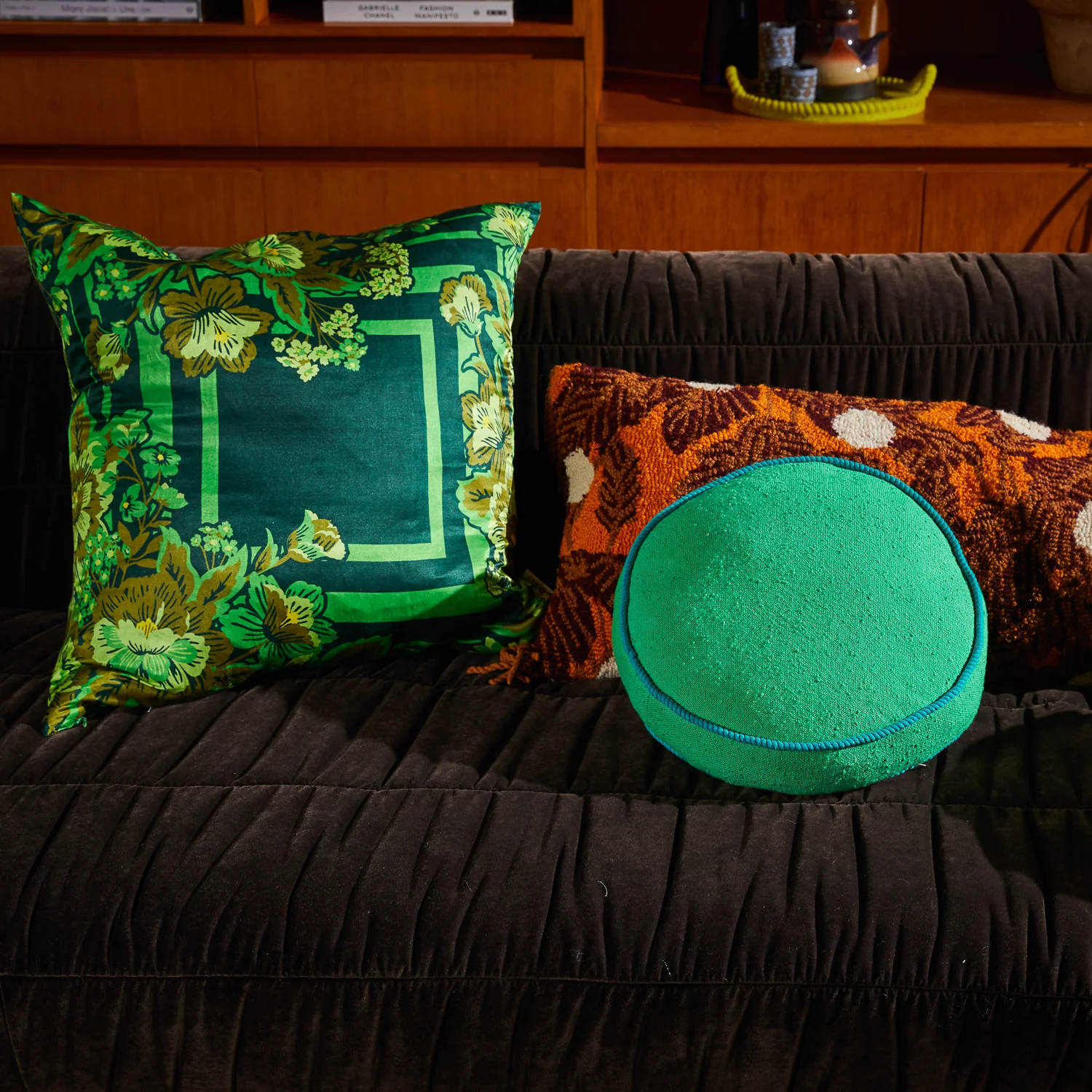 Dana Round Cushion - Spring Green - Image 2
