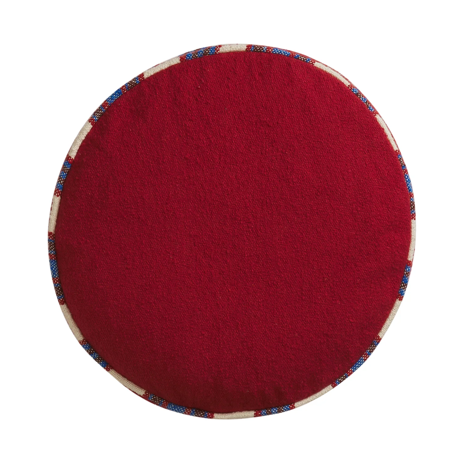 Delana Round Cushion - Crimson