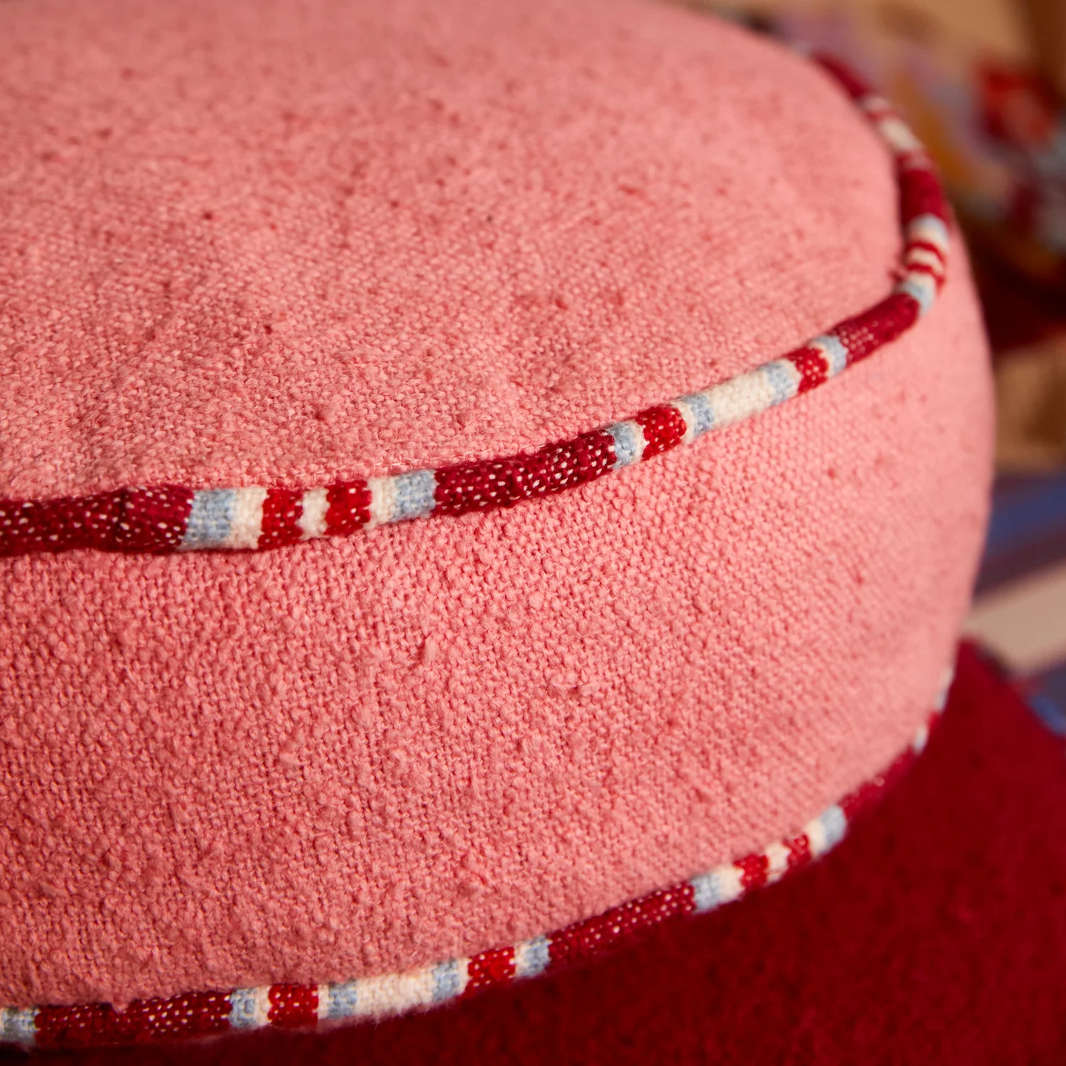 Delana Round Cushion - Hibiscus - Image 3