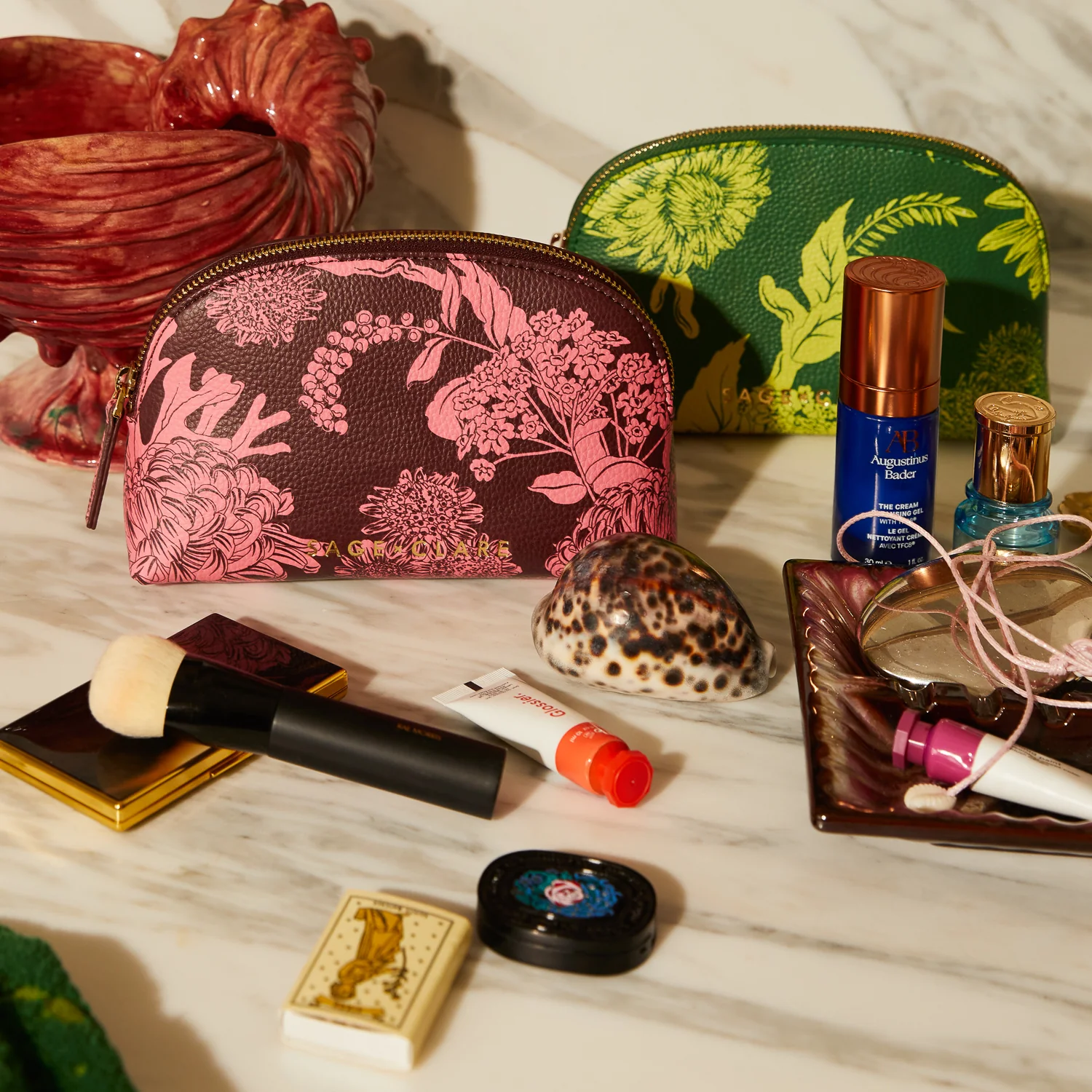 Delphine Cosmetic Pouch - Garnet - Image 3