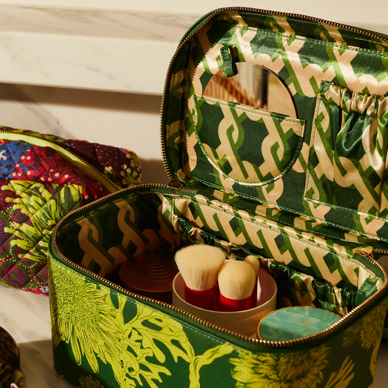 Delphine Large Vanity Case - Anise - Image 3