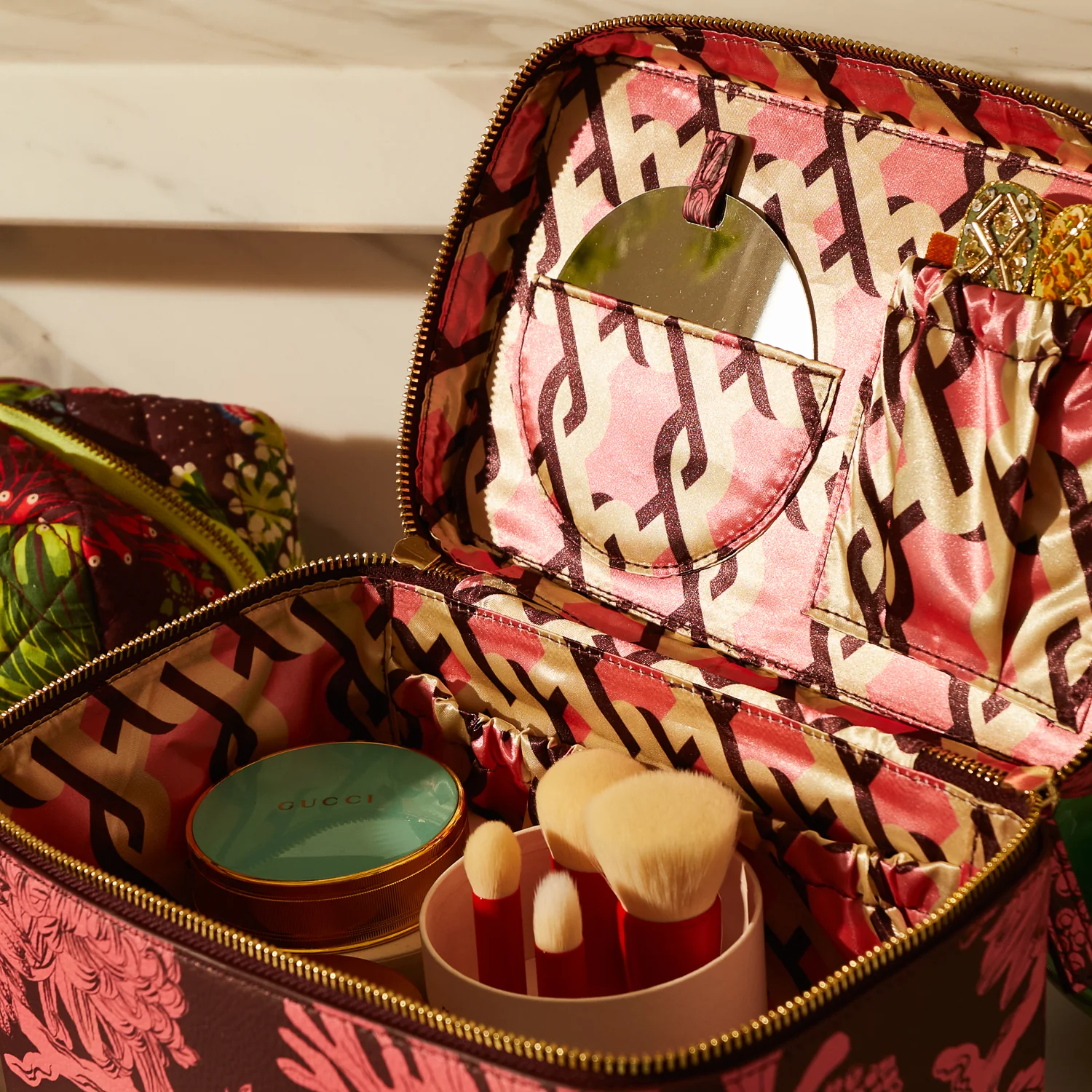 Delphine Large Vanity Case - Garnet - Image 3
