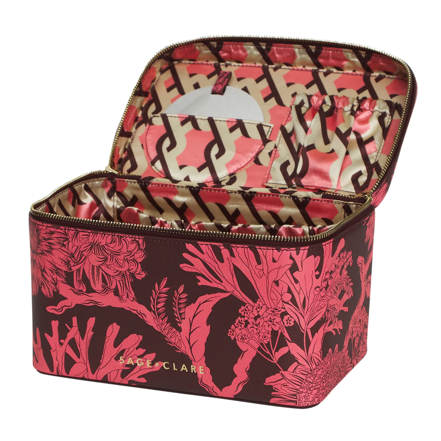 Delphine Large Vanity Case - Garnet - Image 7