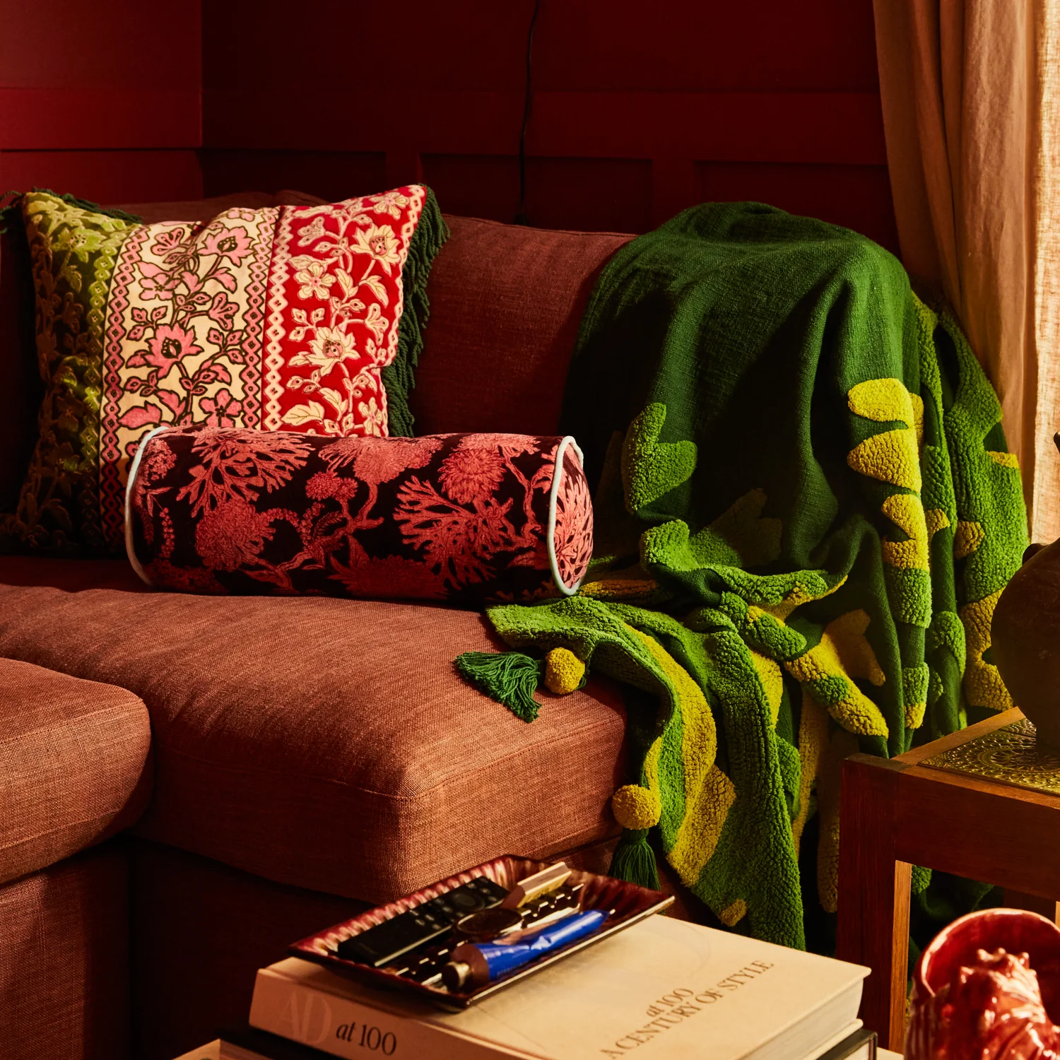 Delphine Velvet Bolster Cushion - Image 5