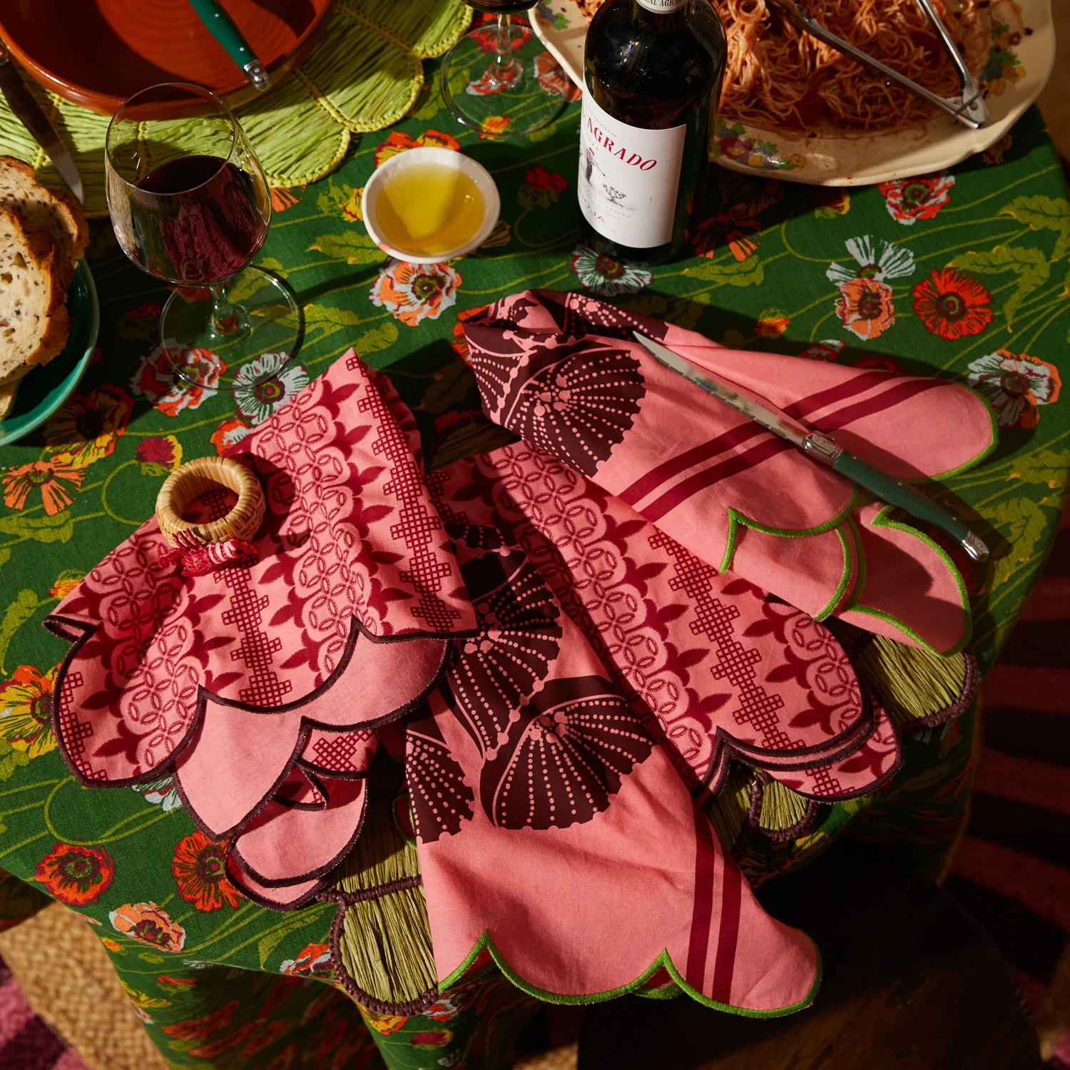 Elena Napkin Set - Hibiscus - Image 2