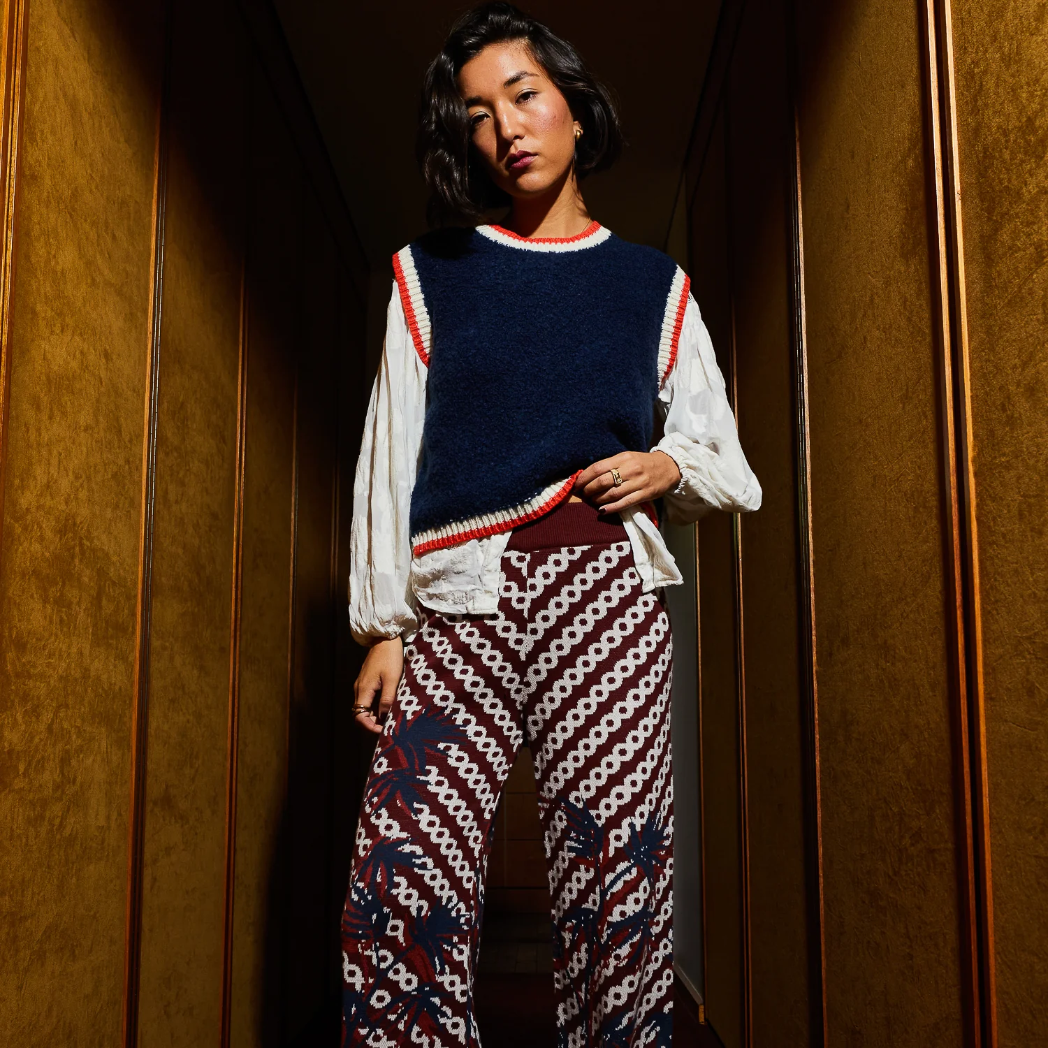 Eleni Knit Vest - Ink - Image 2