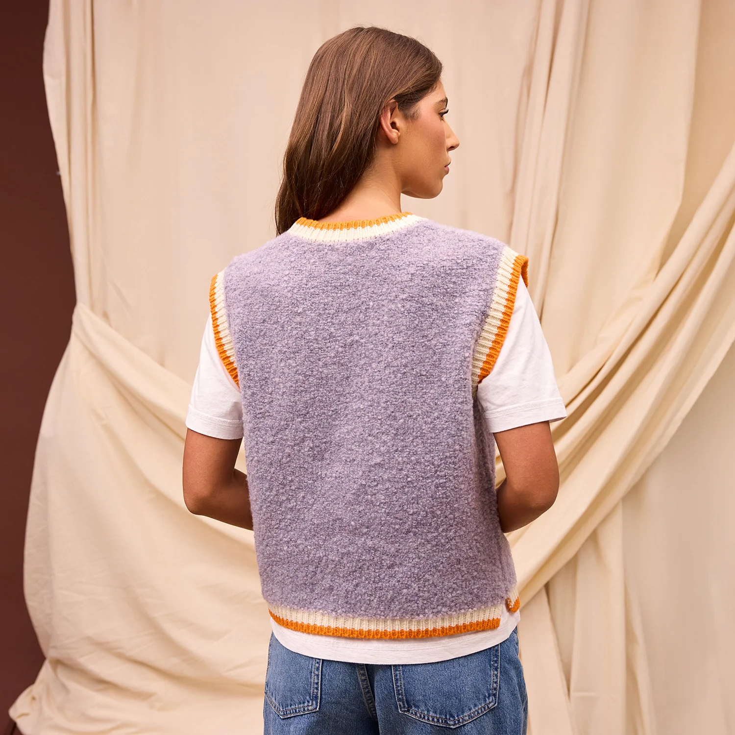 Eleni Knit Vest - Mink Grey - Image 7