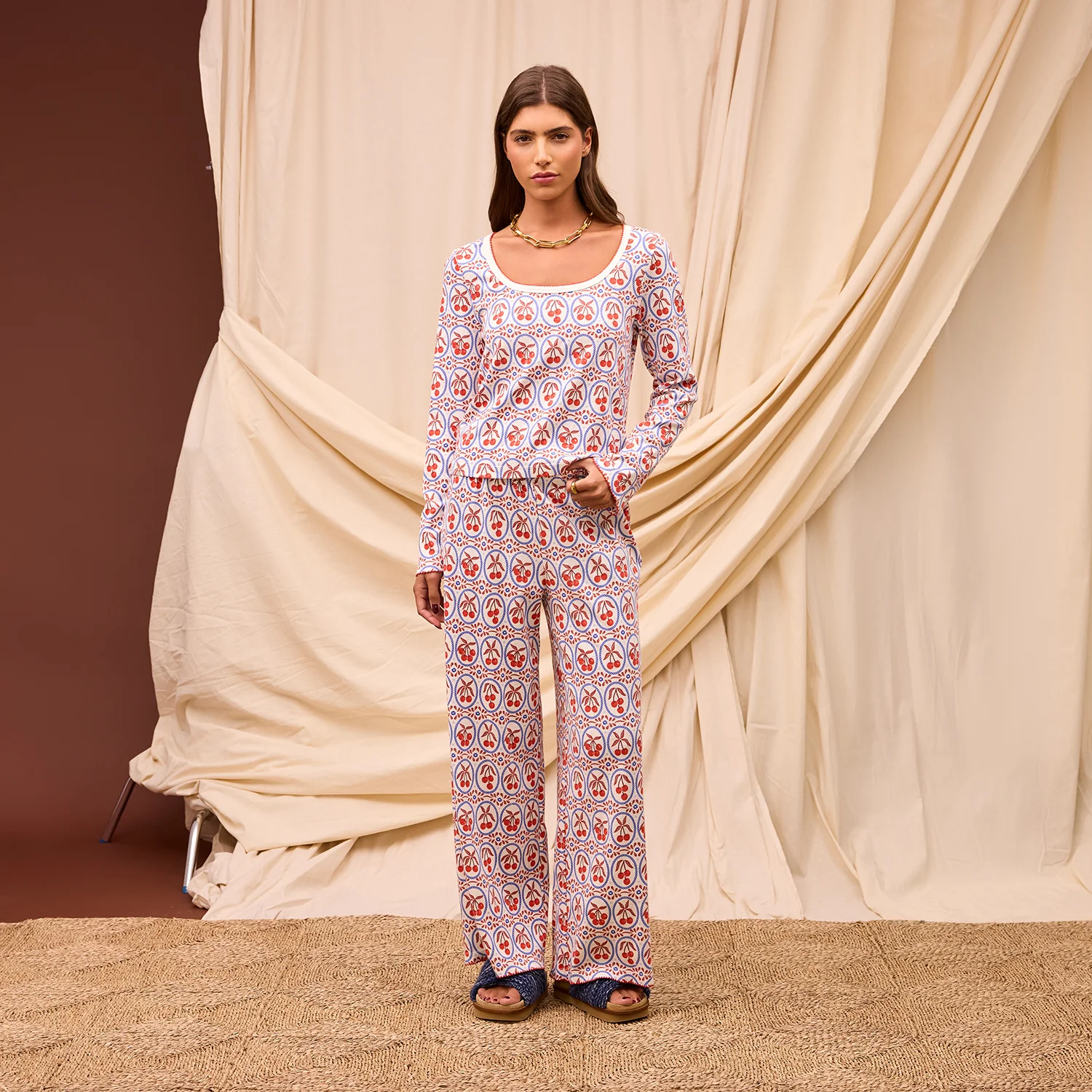 Emese Pointelle Pyjama Set - Image 2