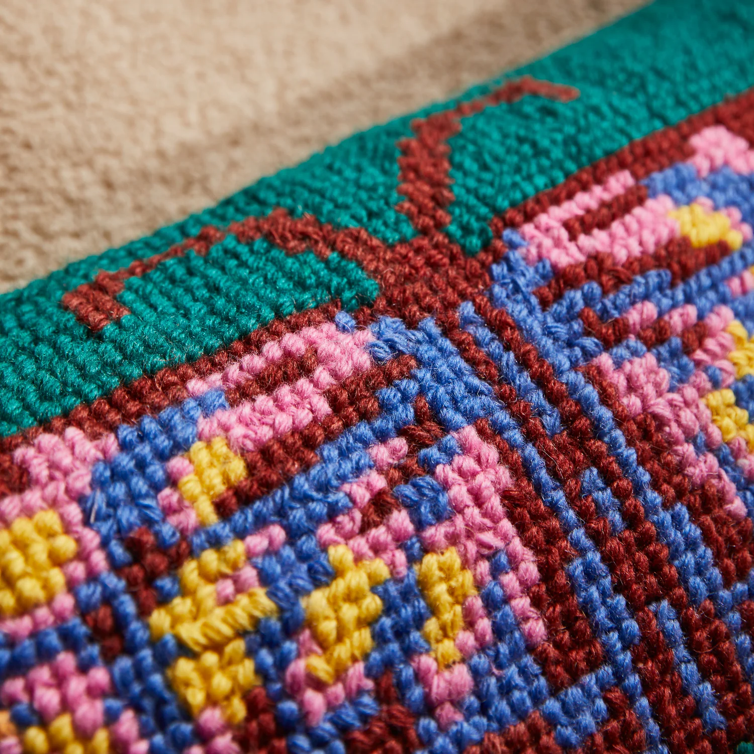 Emilia Cross Stitch Cushion - Image 3