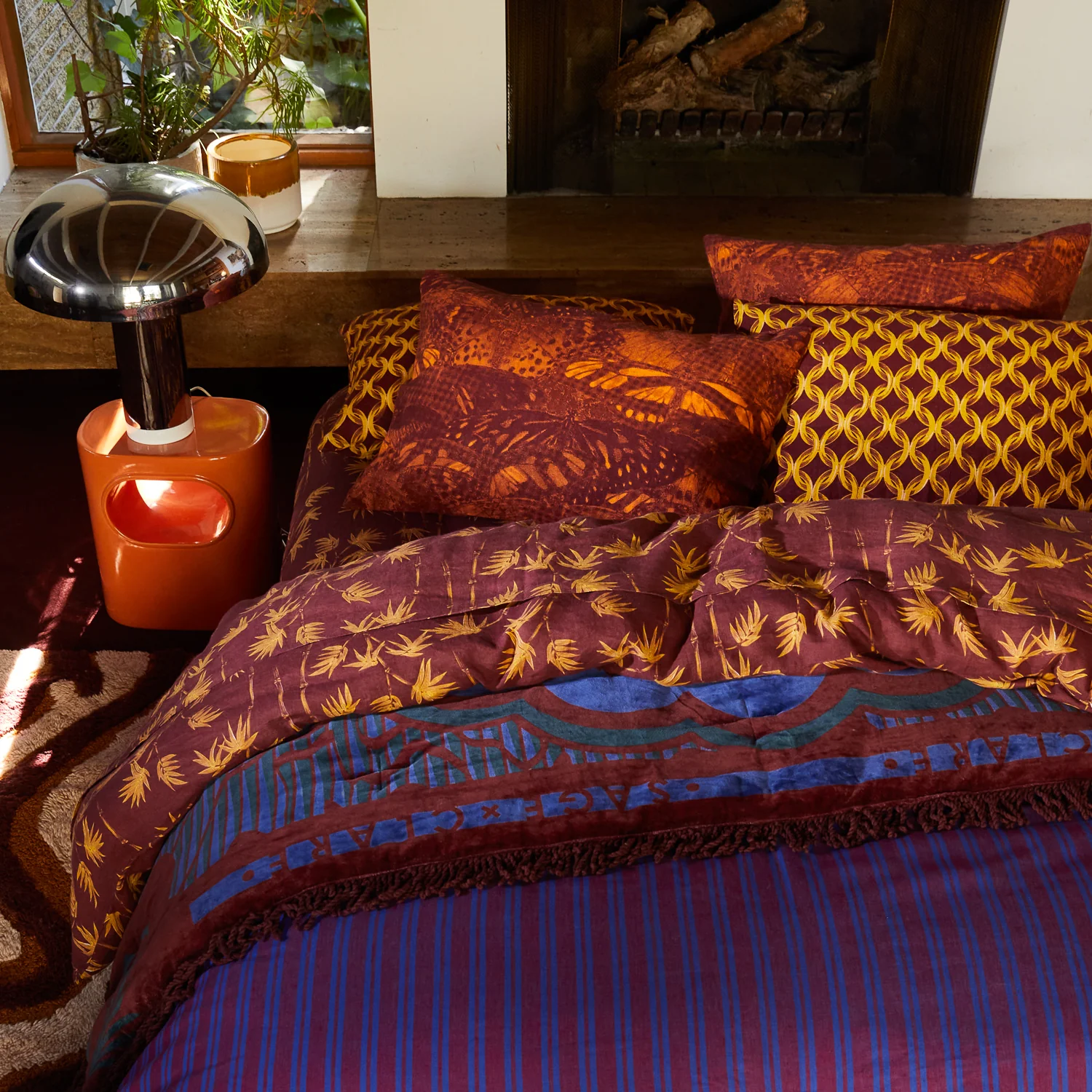 Emilia Linen Pillowcase Set - Marigold - Image 3