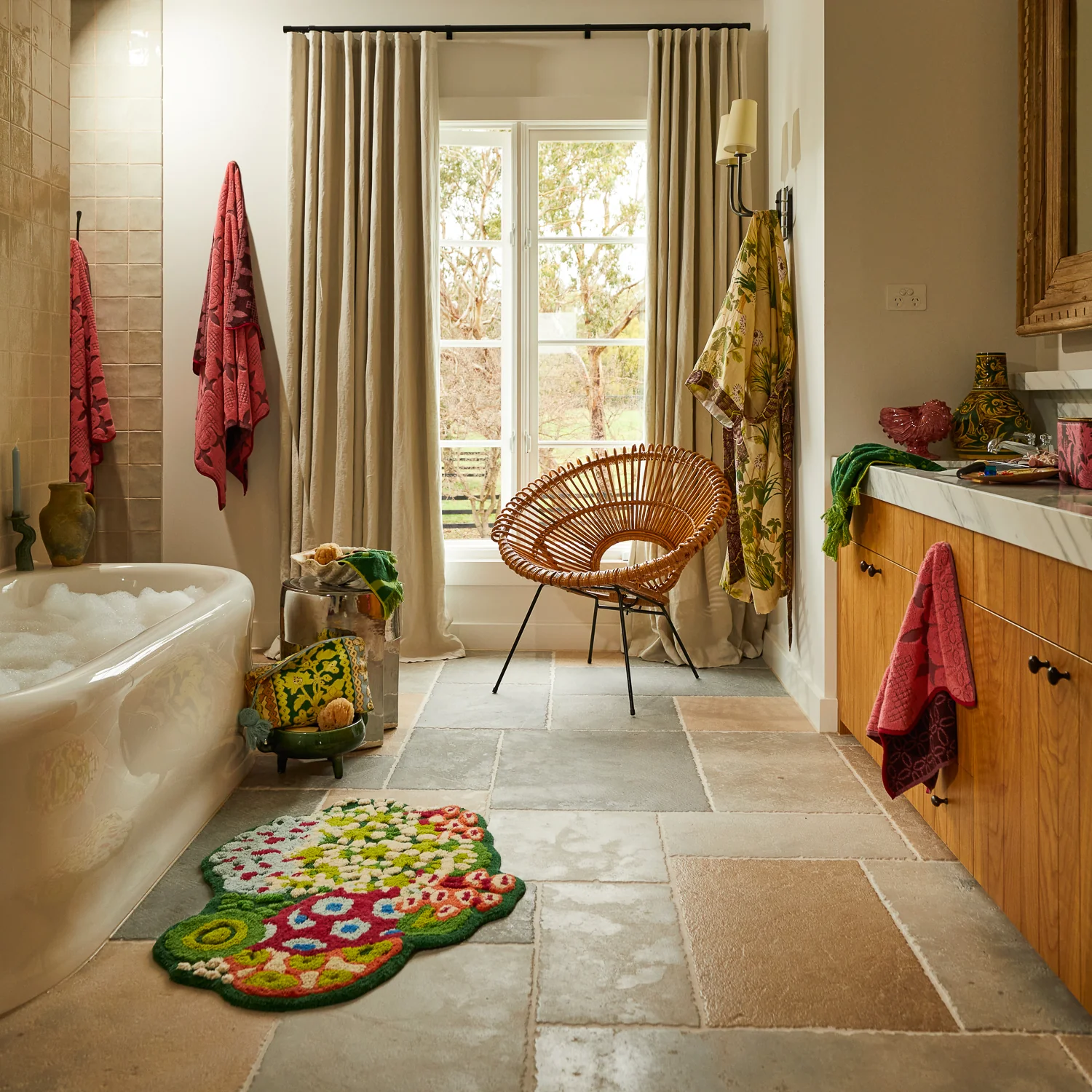Esme Bath Sheet - Hibiscus - Image 8