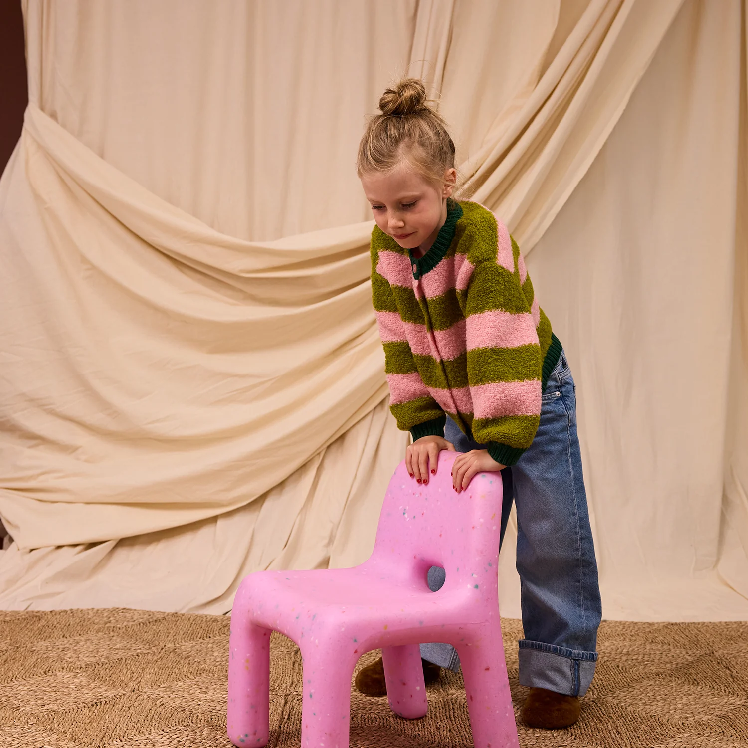 Estrid Kids Cardigan - Blush