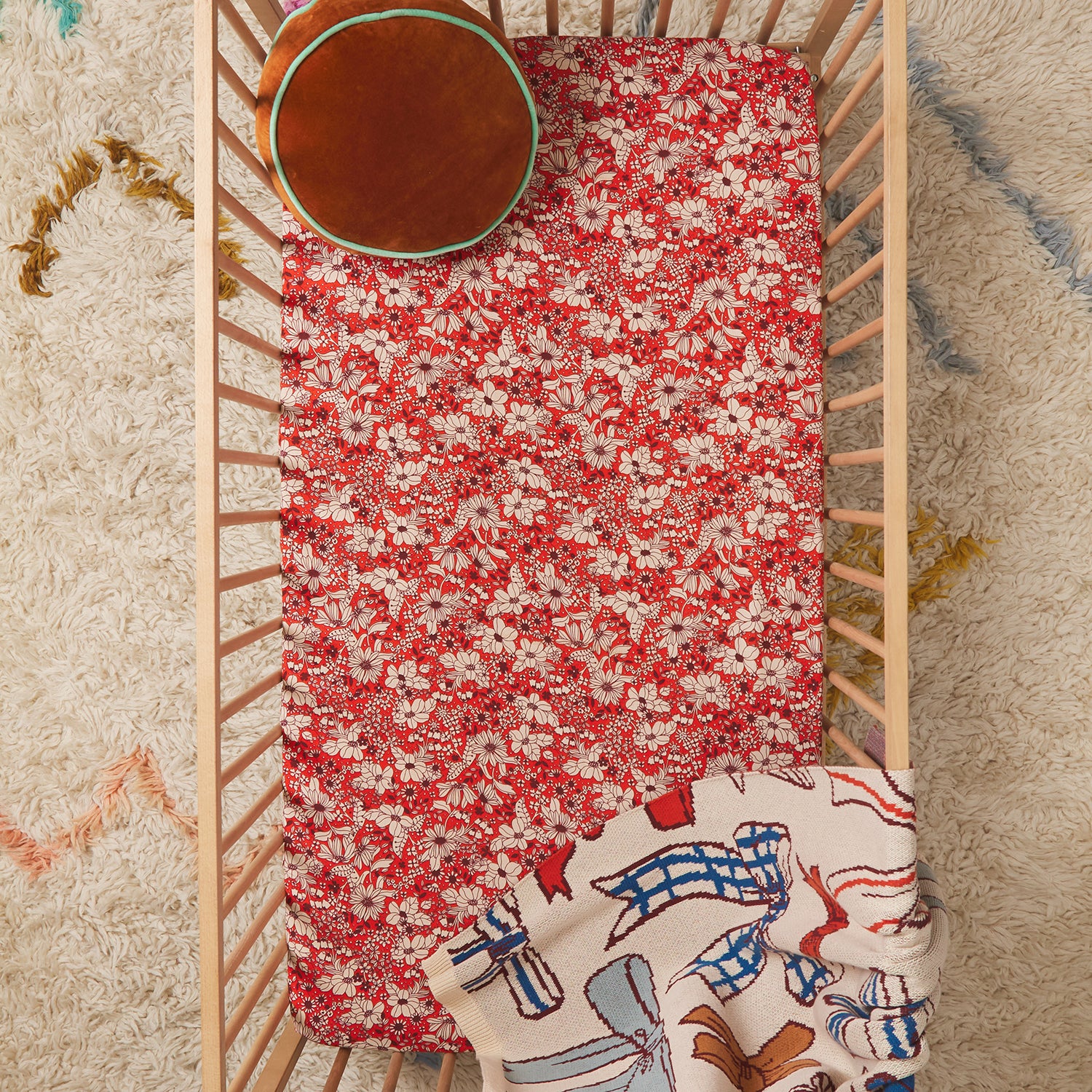 Evette Cotton Sheets - Scarlet - Image 3