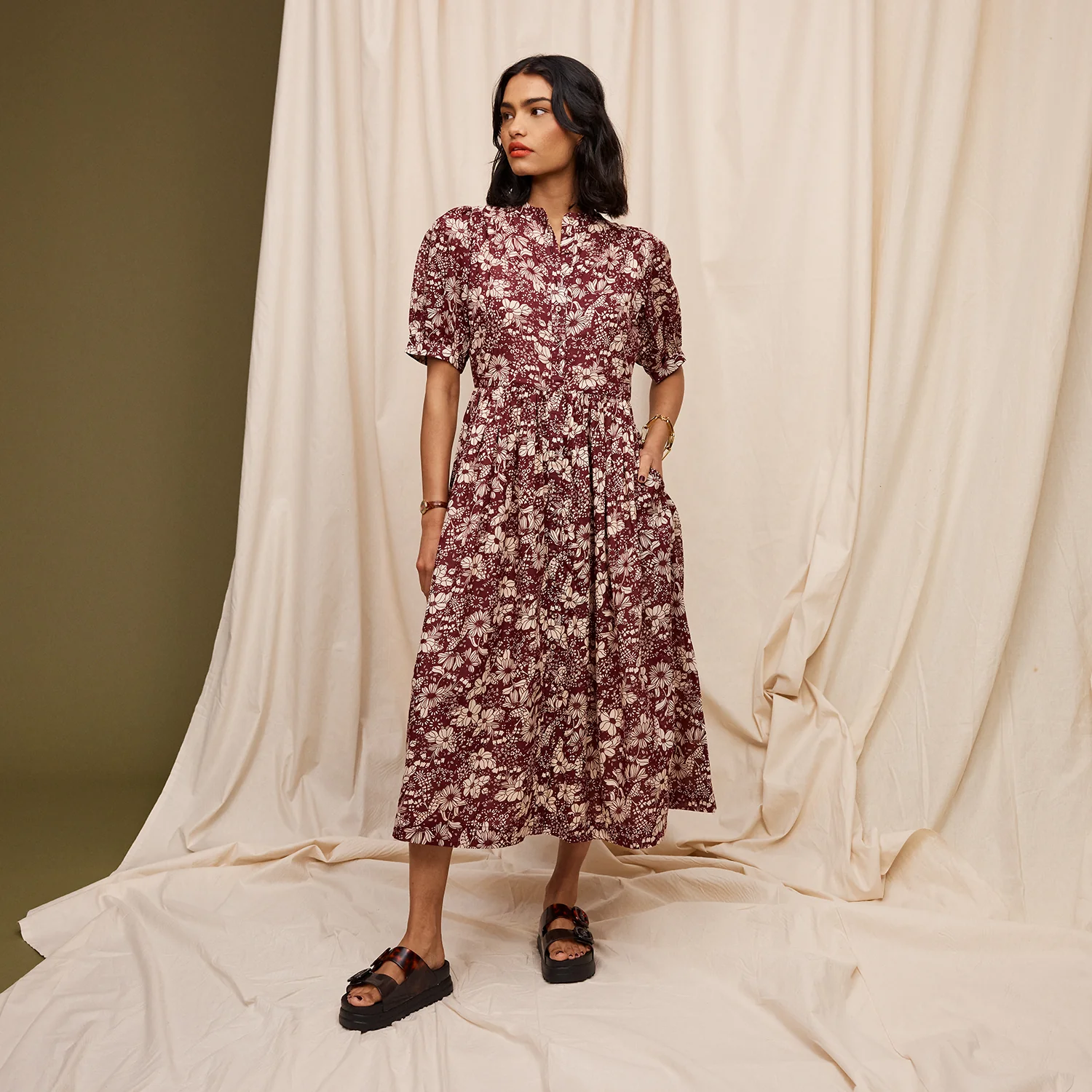 Evette Dress - Mahogany - Image 2