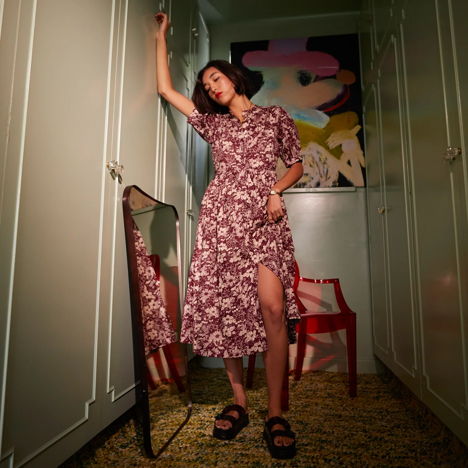 Evette Dress - Mahogany - Image 7