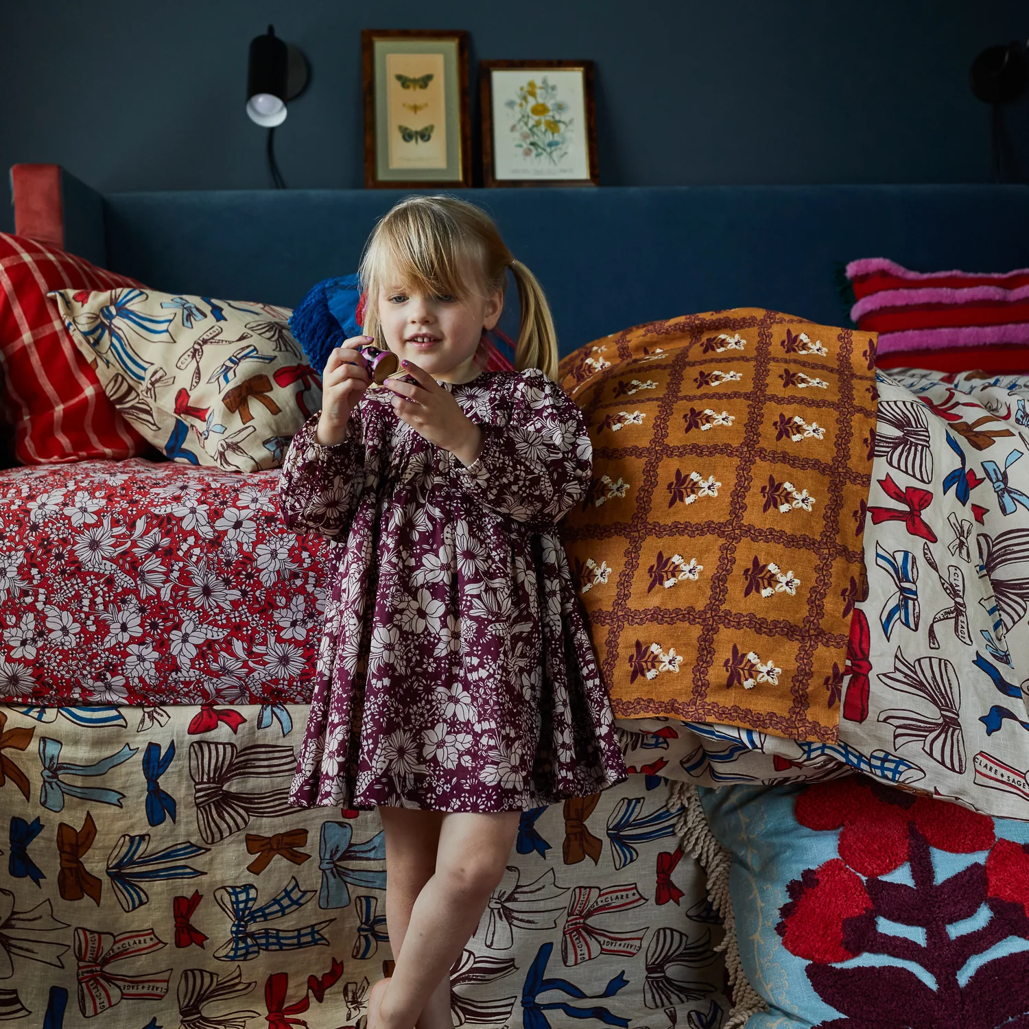 Evette Kids Dress - Mahogany