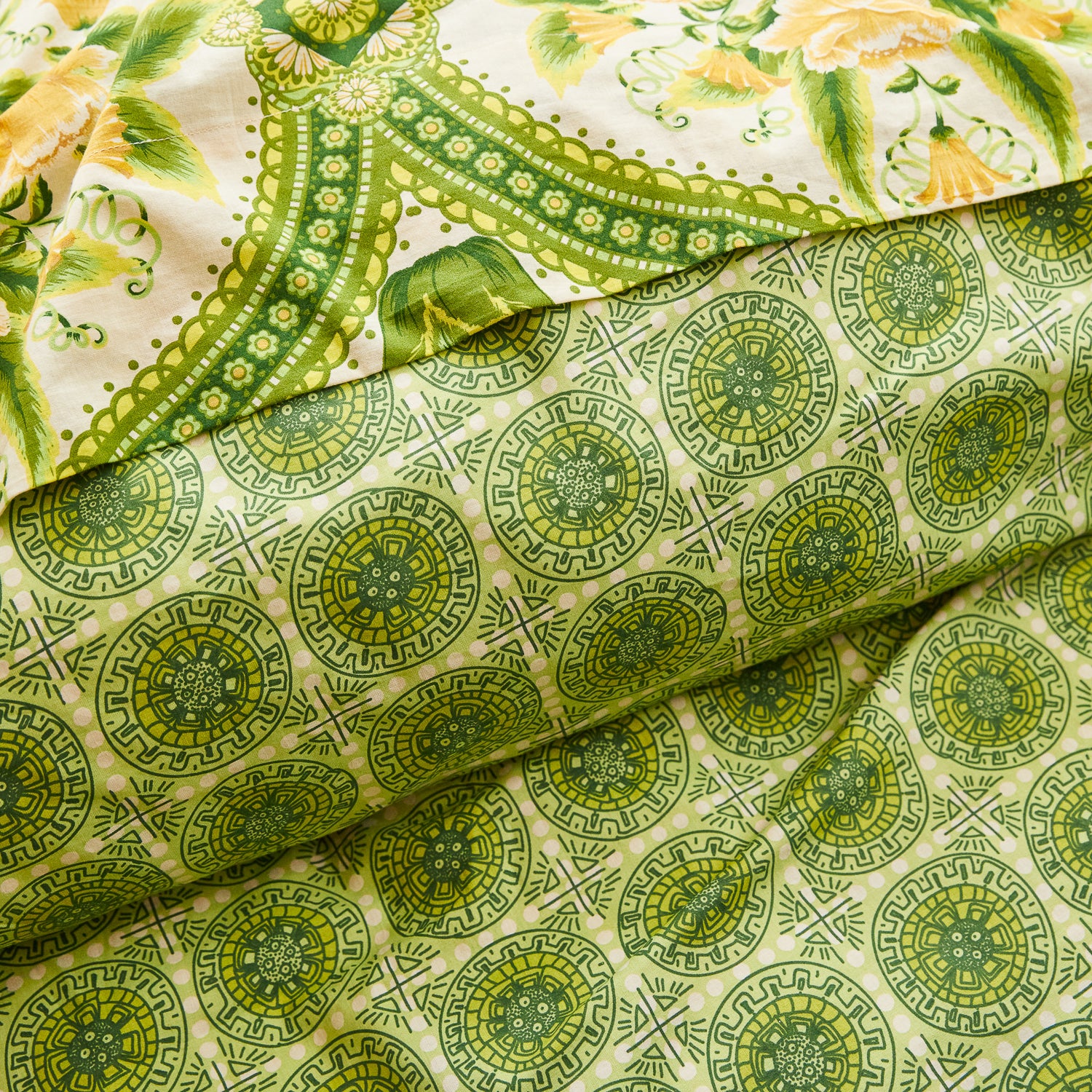 Gabriella Cotton Quilt Cover - Key Lime - Image 5