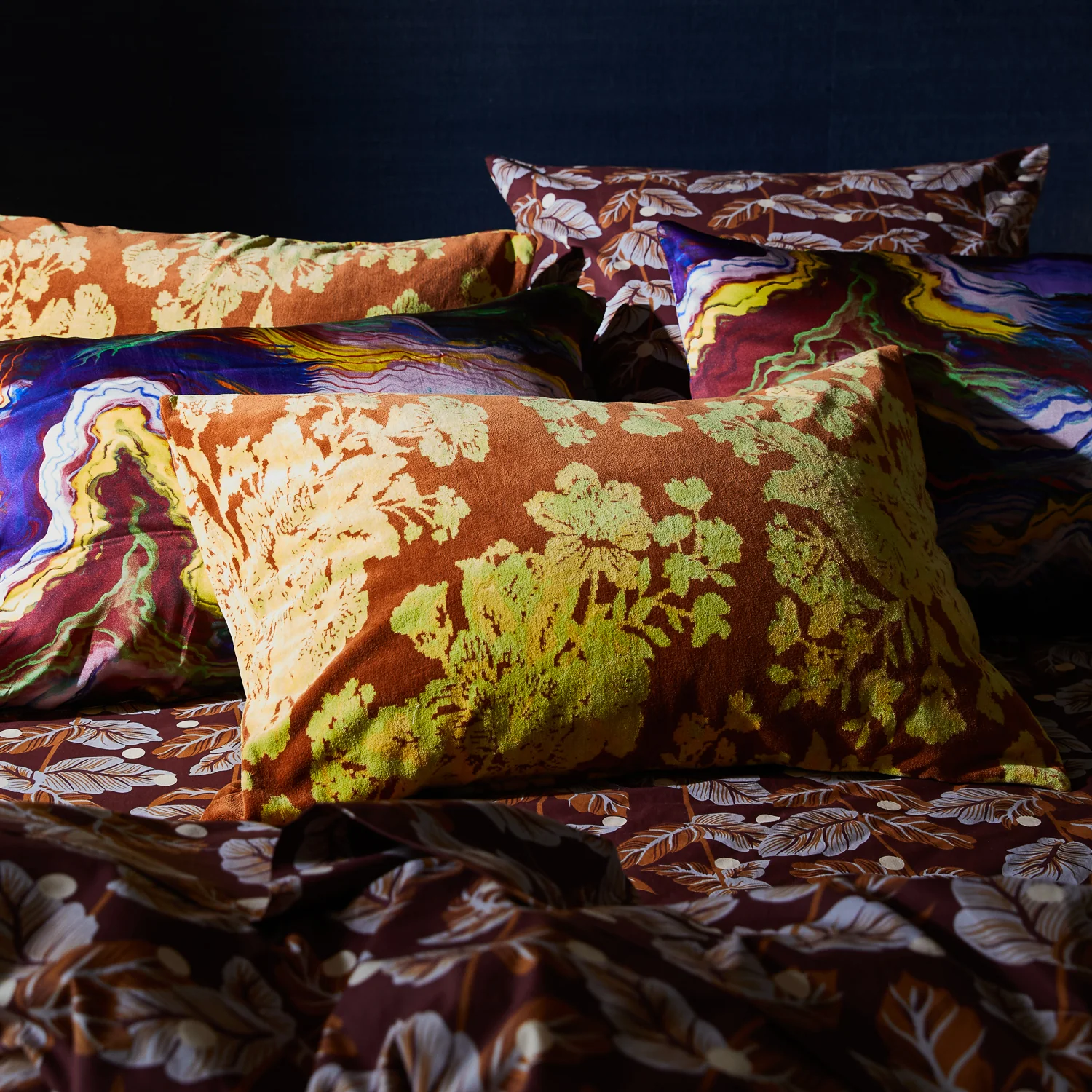 Hazel Velvet Pillowcase - Russet - Image 2