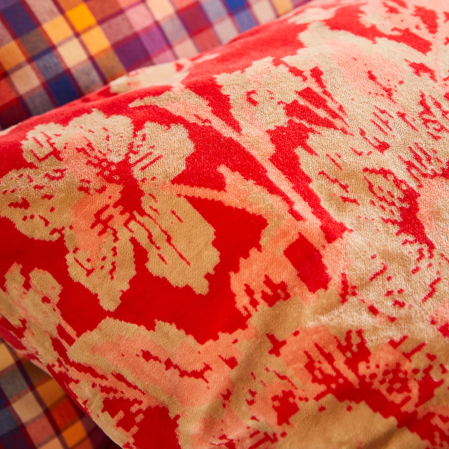 Hazel Velvet Pillowcase - Vermillion - Image 3