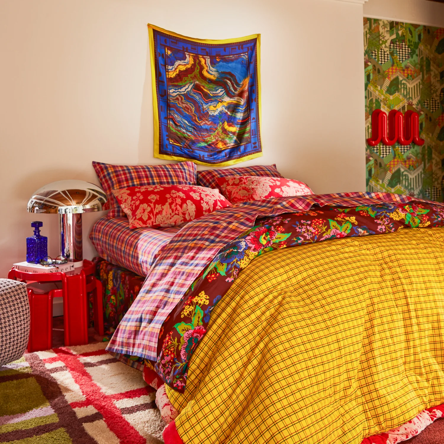 Hazel Velvet Pillowcase - Vermillion - Image 4