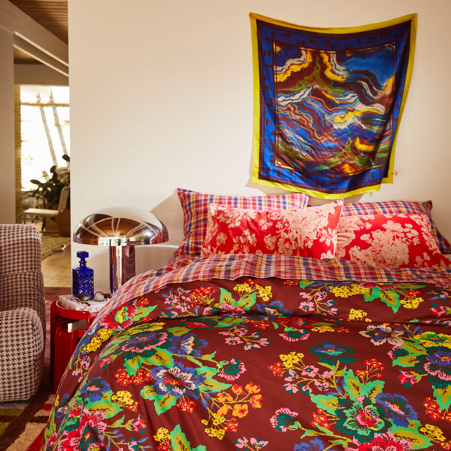 Hazel Velvet Pillowcase - Vermillion - Image 5