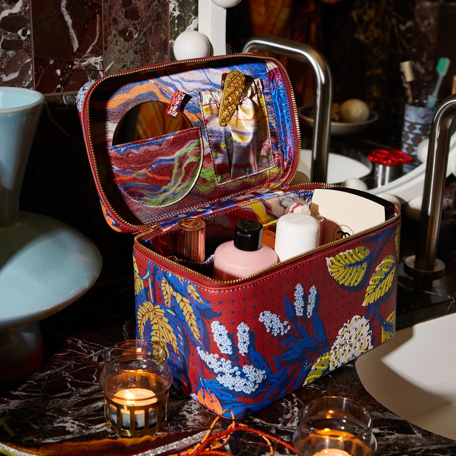 Heidi Large Vanity Case - Burnt Sienna - Image 2