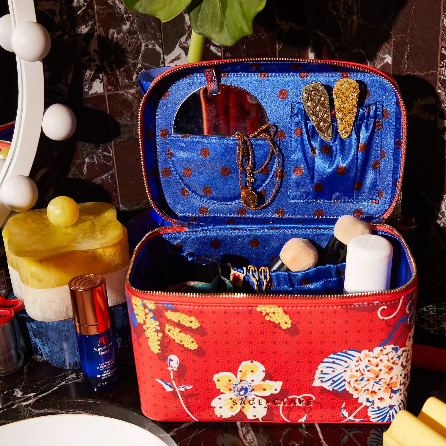Heidi Large Vanity Case - Vermillion - Image 2