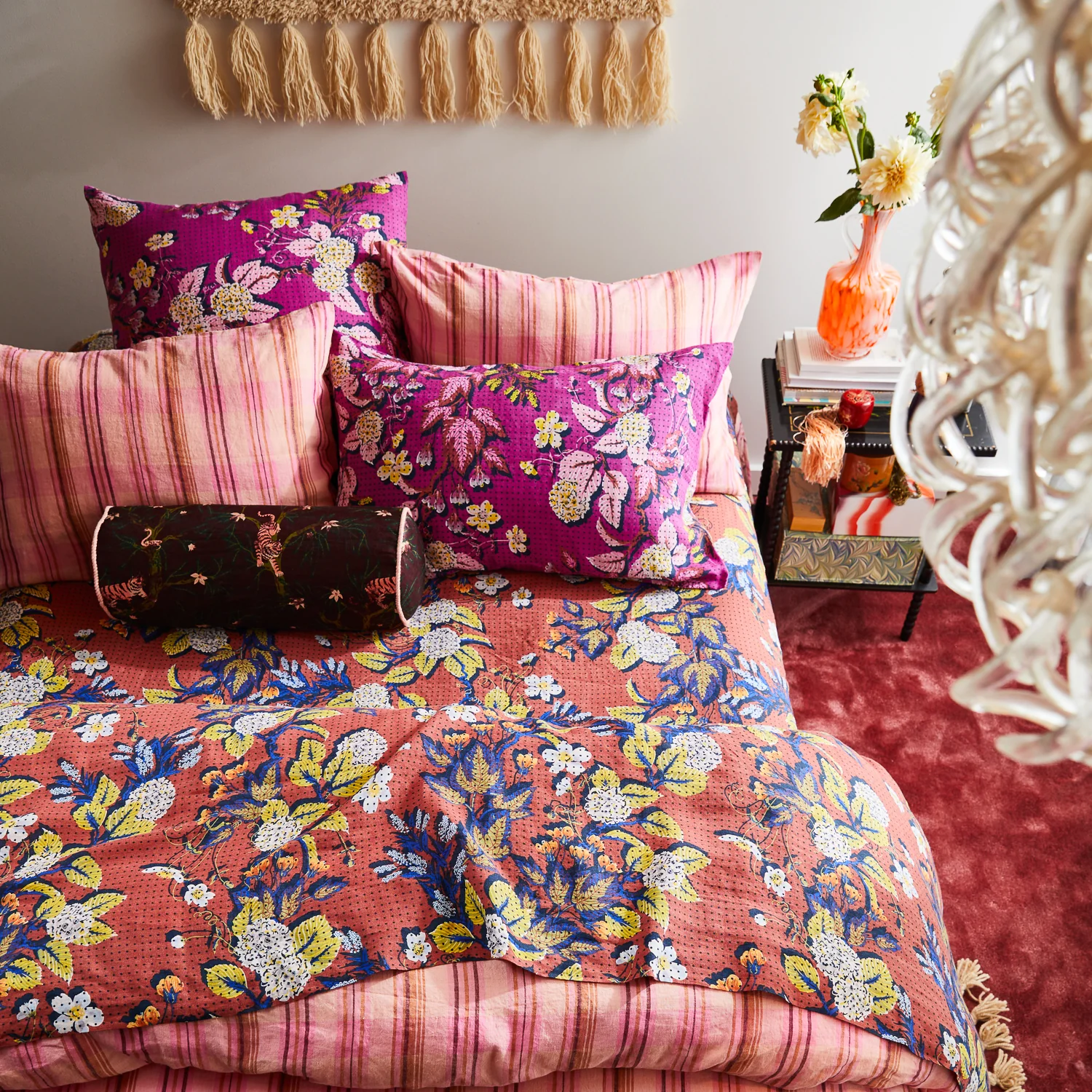 Heidi Linen Pillowcase Set - Mulberry - Image 3