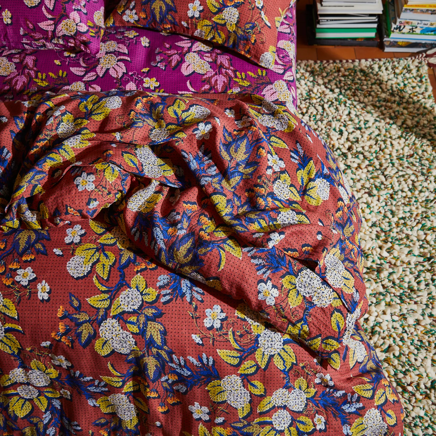 Heidi Linen Quilt Cover - Burnt Sienna - Image 3