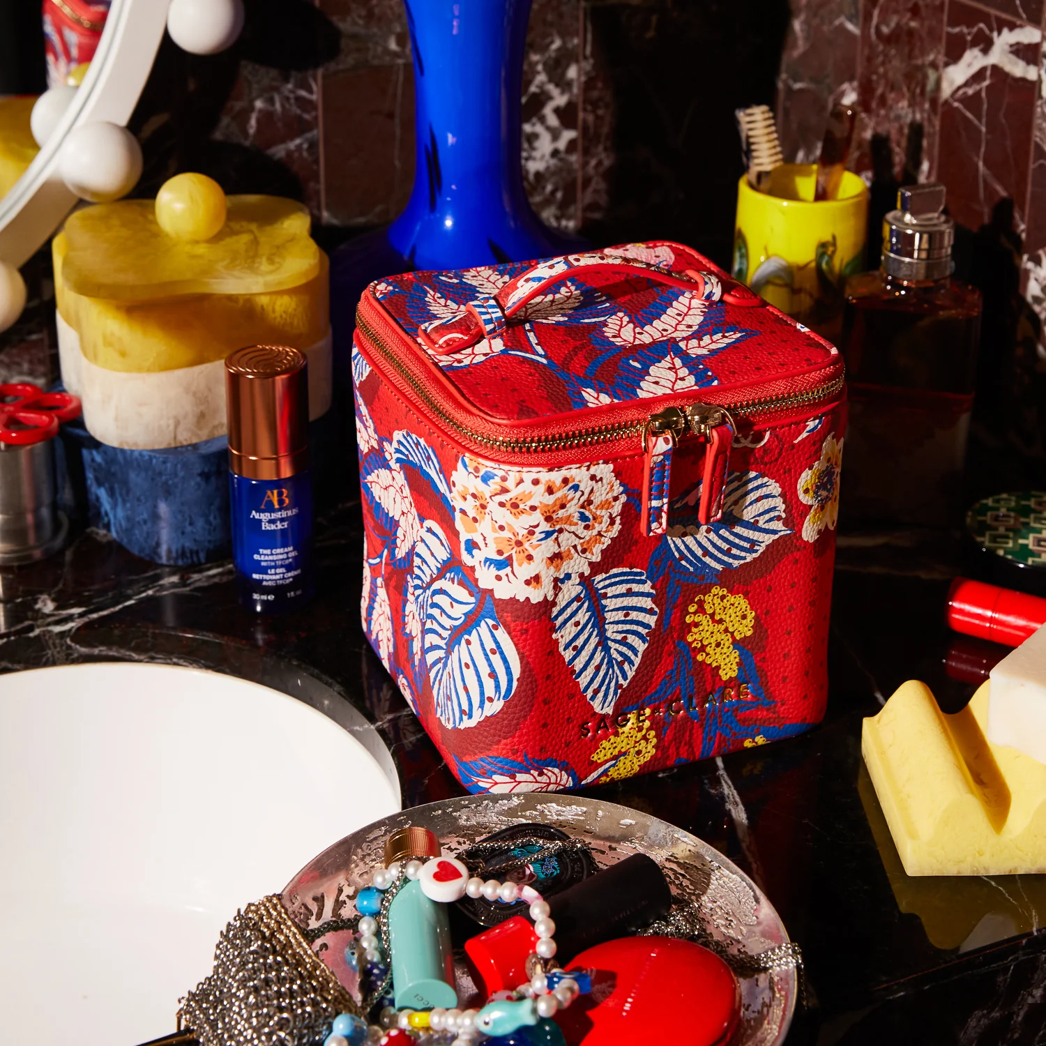 Heidi Small Vanity Case - Vermillion - Image 2