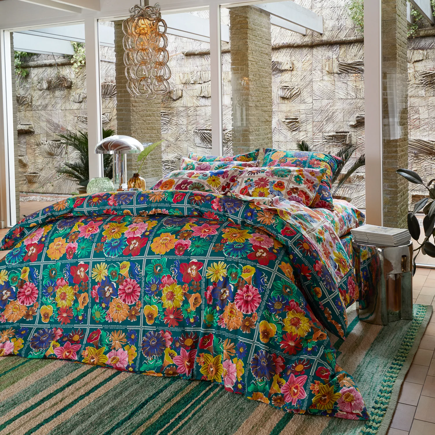 Ines Cotton Quilt Cover - Verdant - Image 2