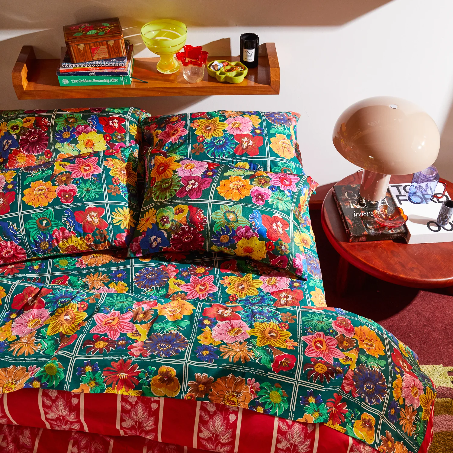 Ines Silk Pillowcase - Verdant - Image 3