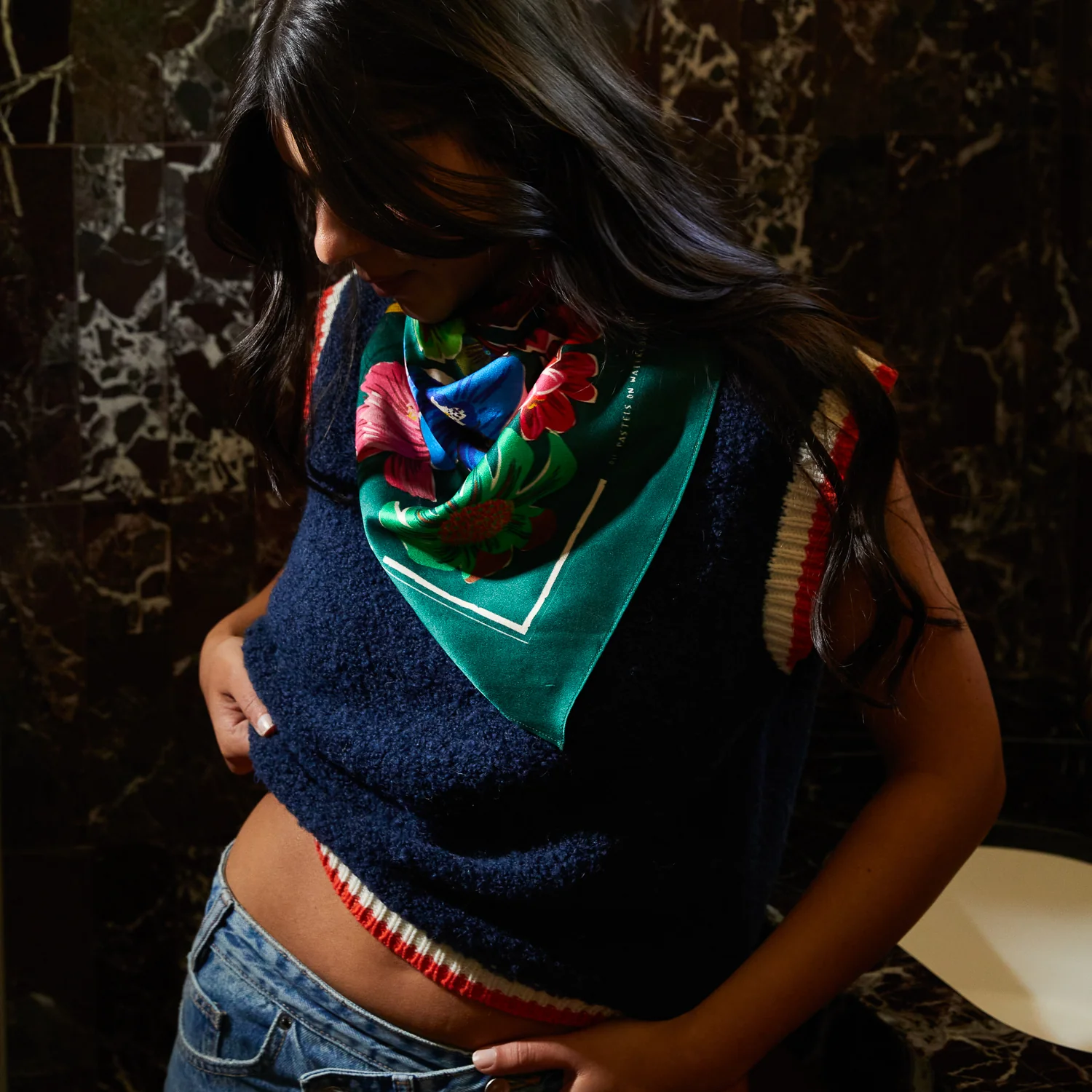 Ines Silk Scarf - Image 5