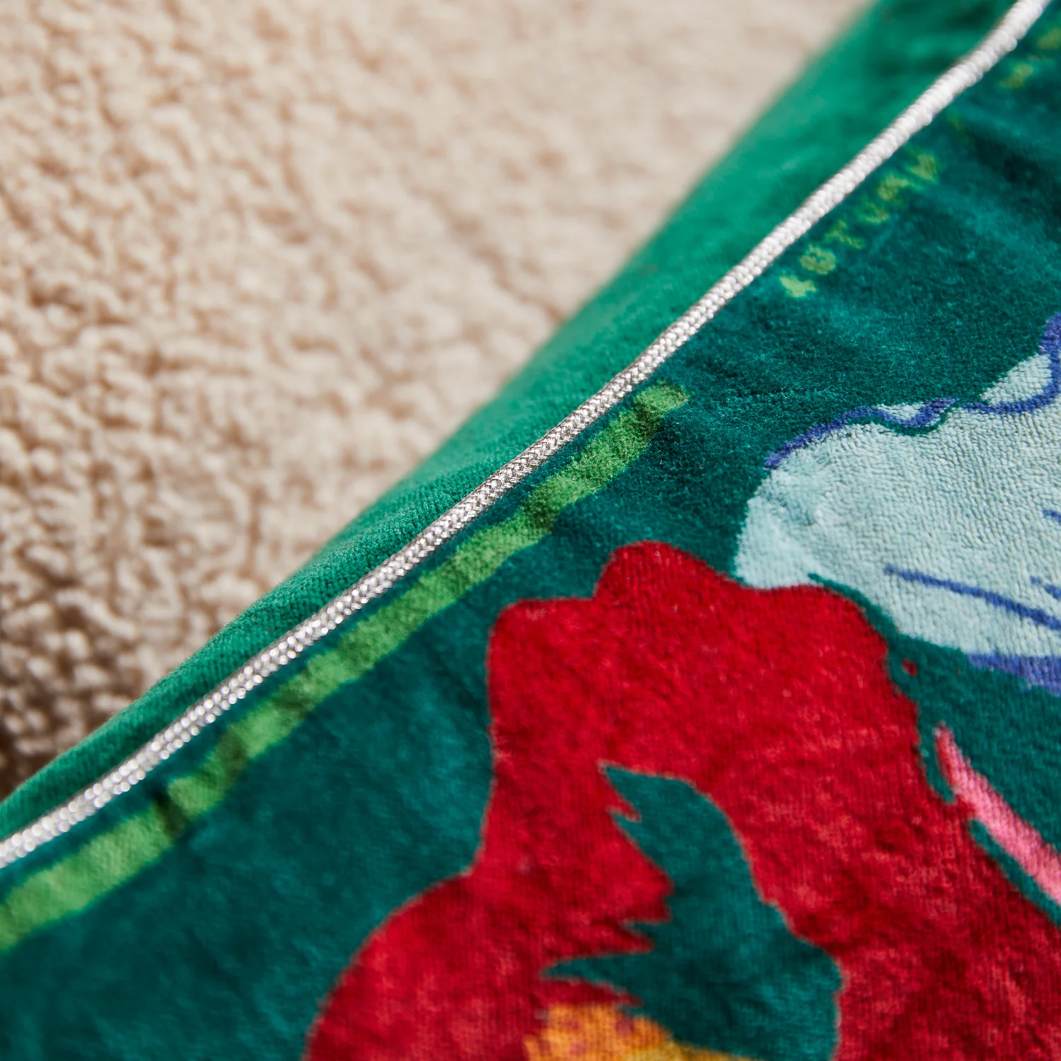 Ines Velvet Cushion - Verdant - Image 4