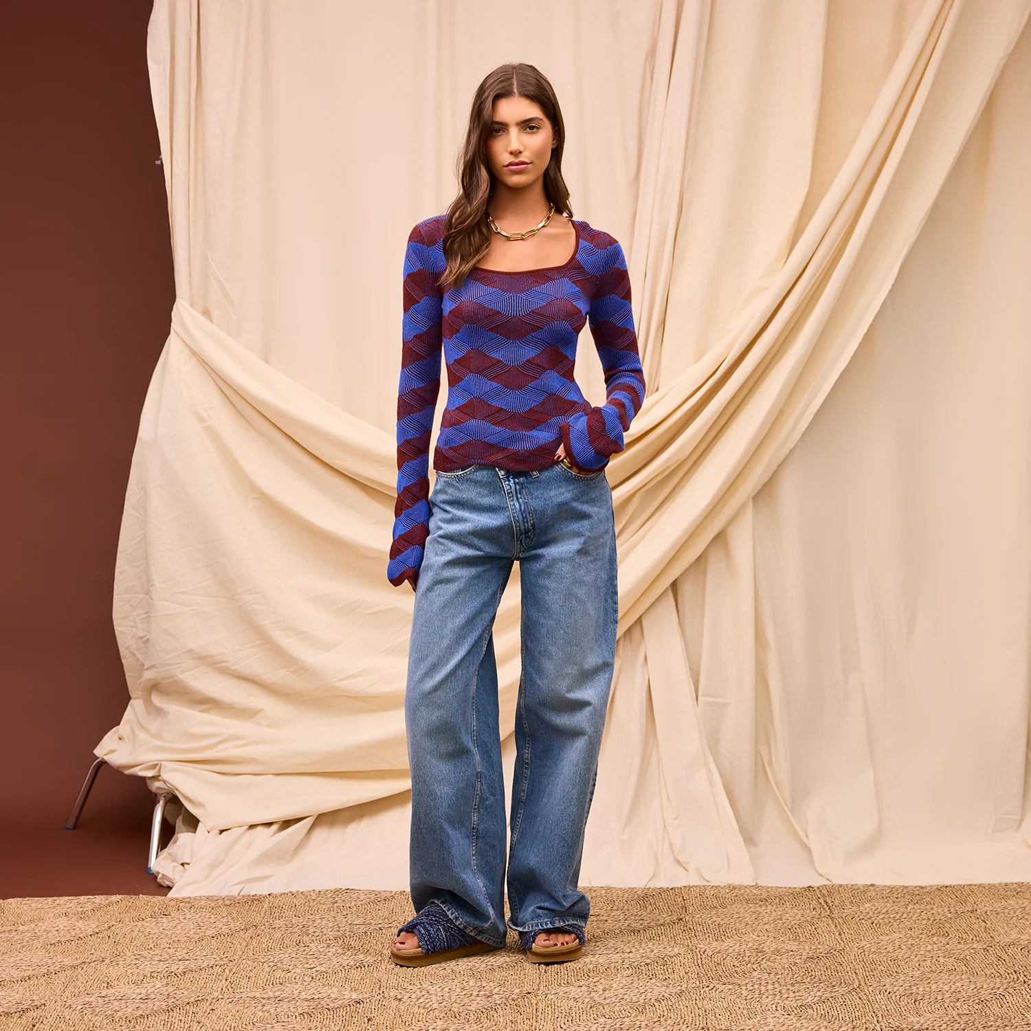 Ingrid Knit Top - Rosewood - Image 4