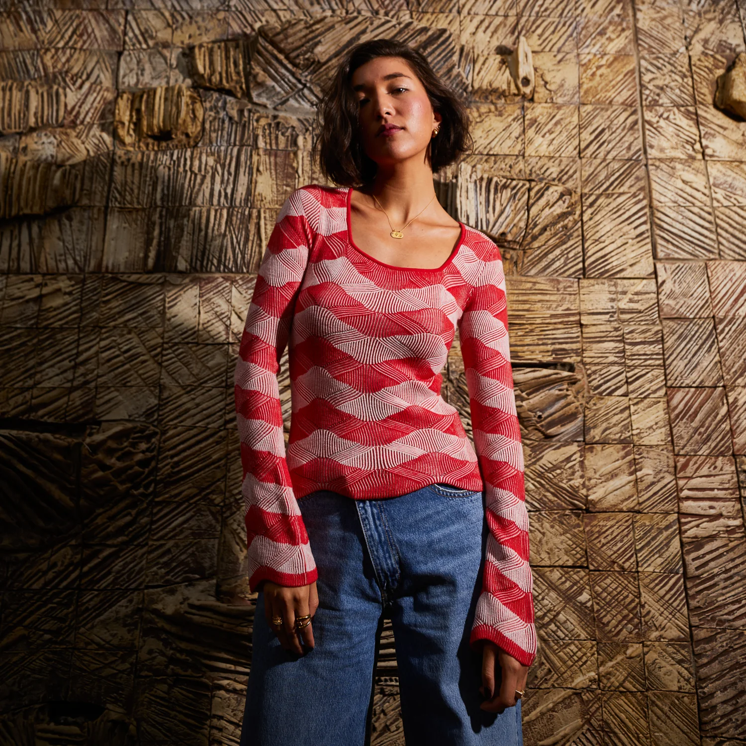Ingrid Knit Top - Vermillion - Image 6