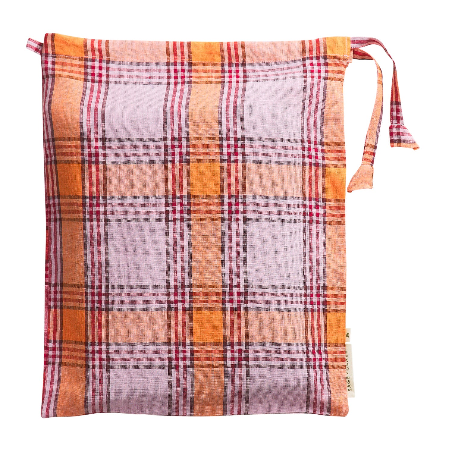 Isla Linen Quilt Cover - Vivid Coral - Image 9
