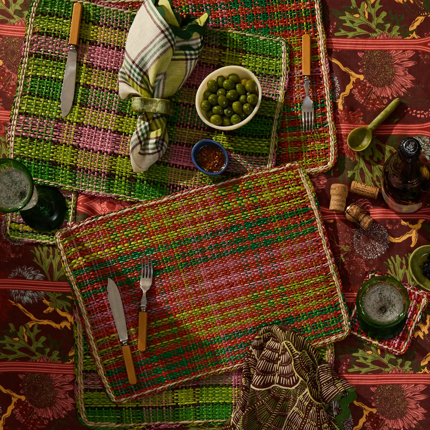 Isla Placemat Set - Key Lime - Image 2
